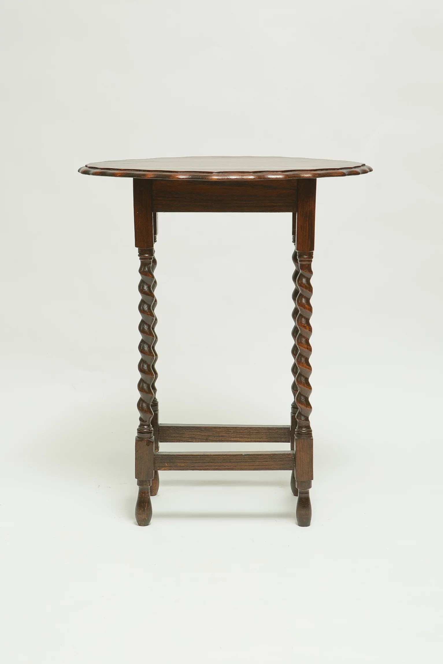 1930s oak barley twist side table