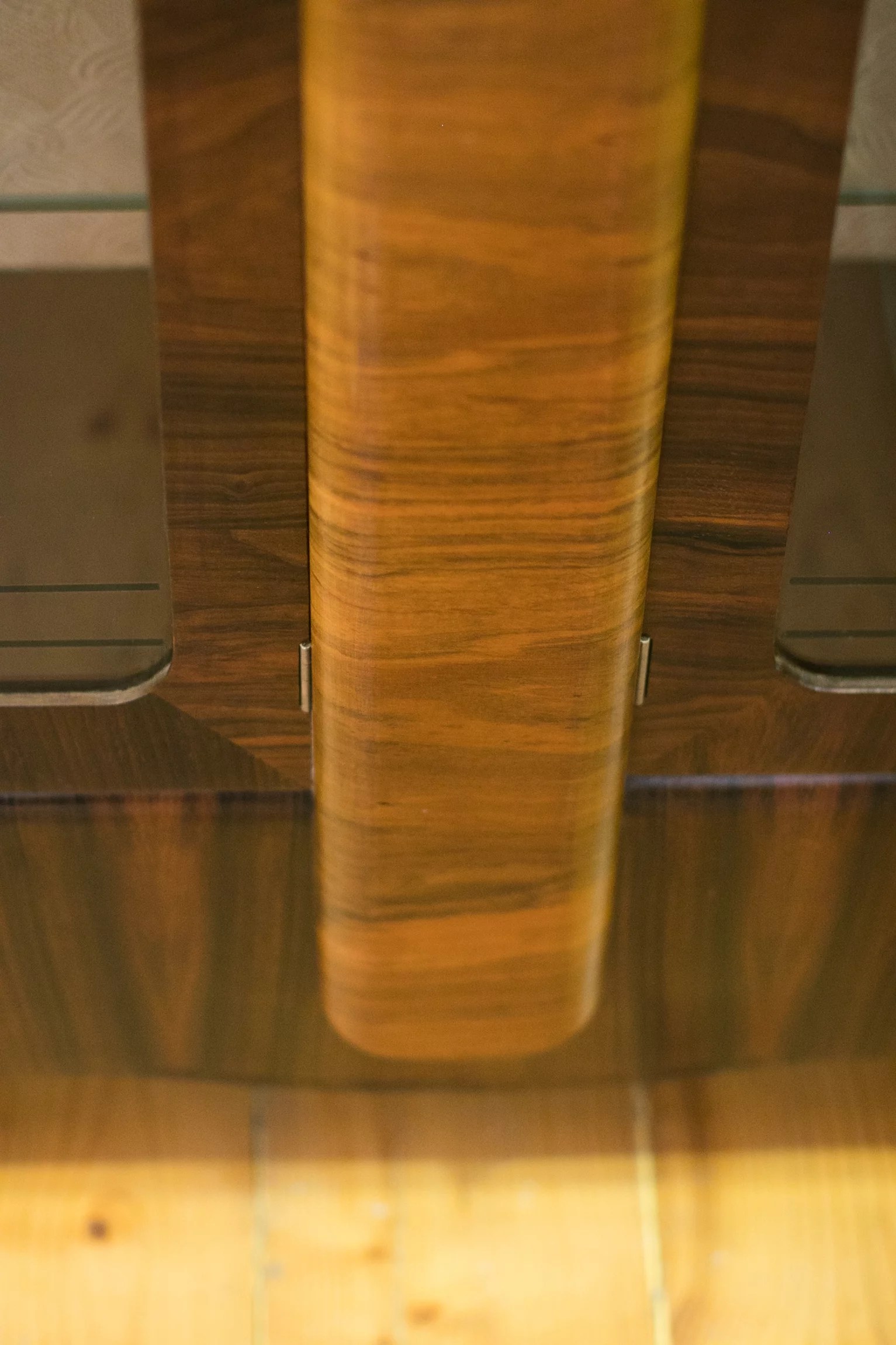 1930s Art Deco walnut veneer circular display cabinet