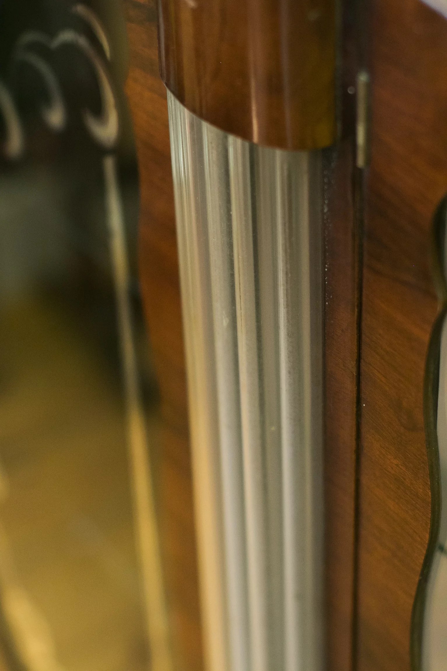 1930s Art Deco walnut veneer circular display cabinet
