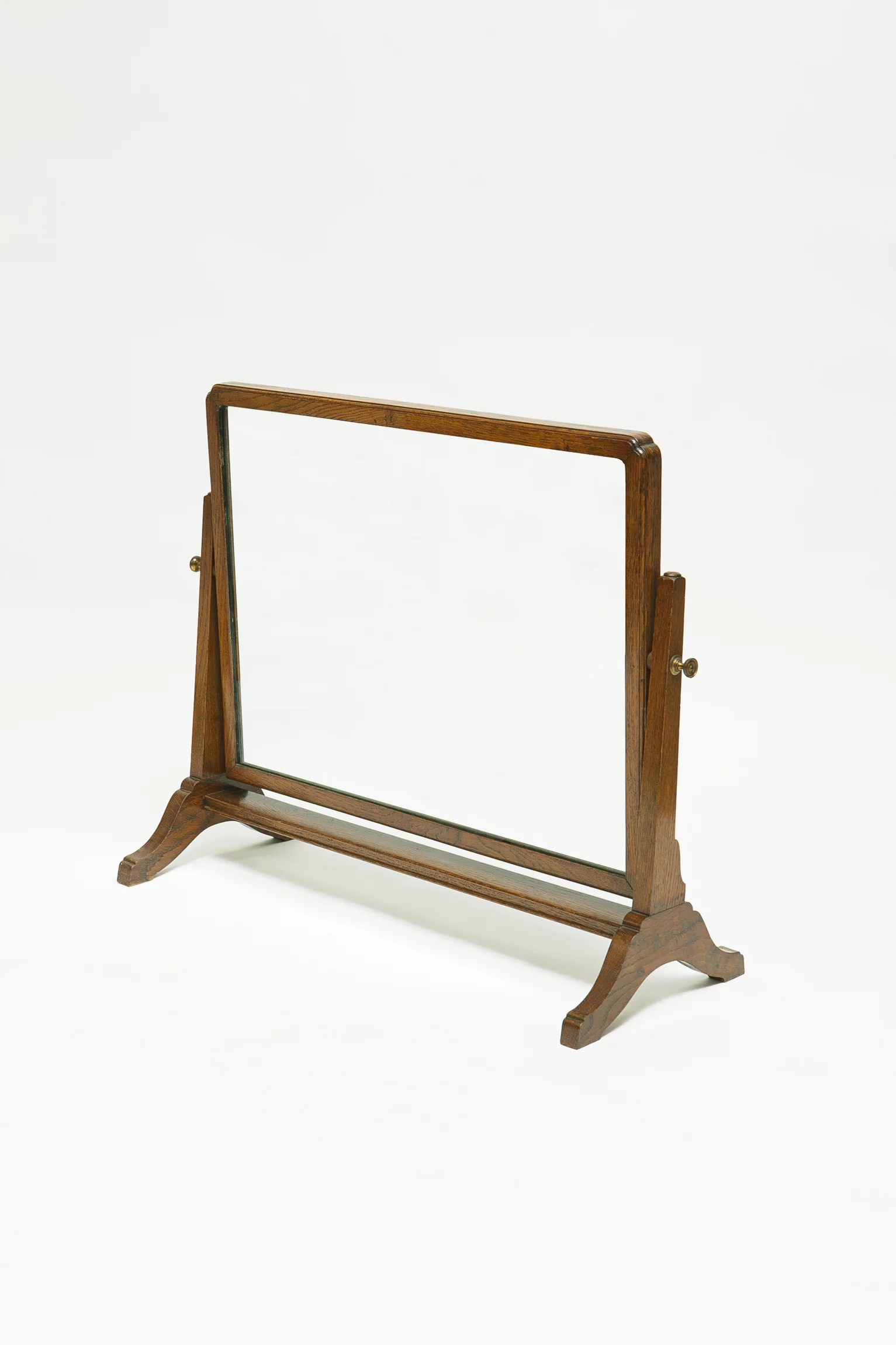 1930s oak swivel mirror