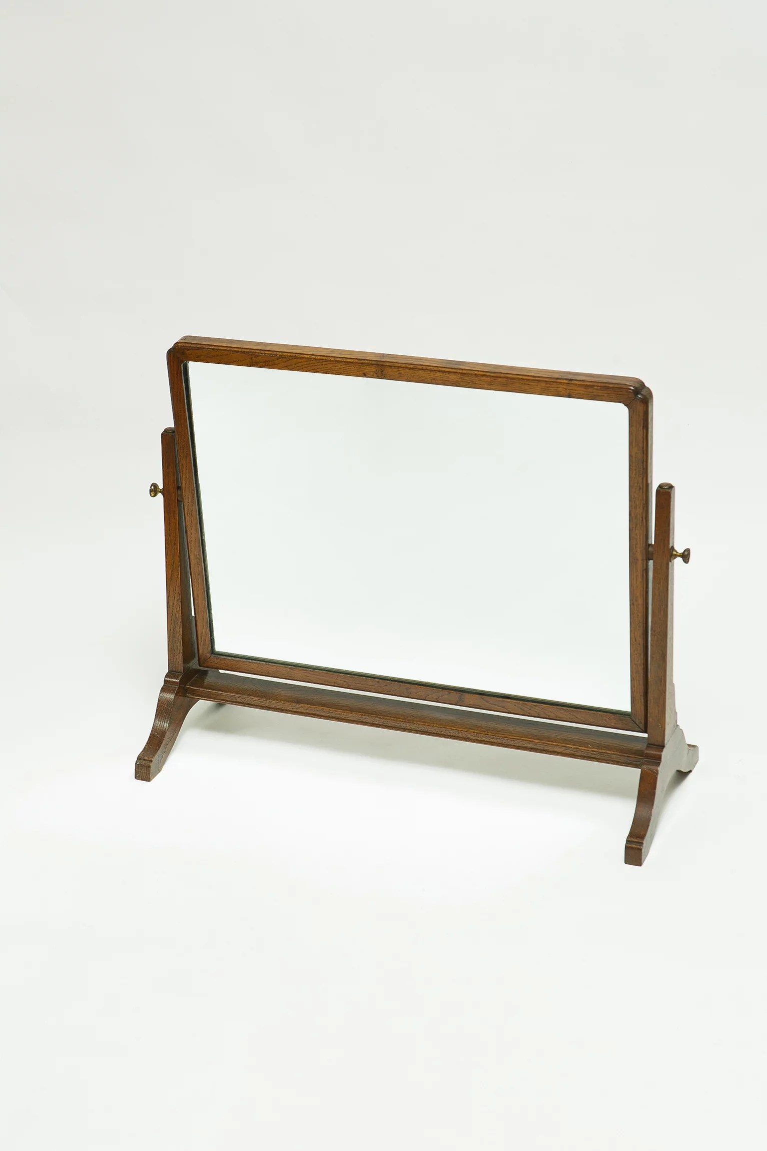 1930s oak swivel mirror