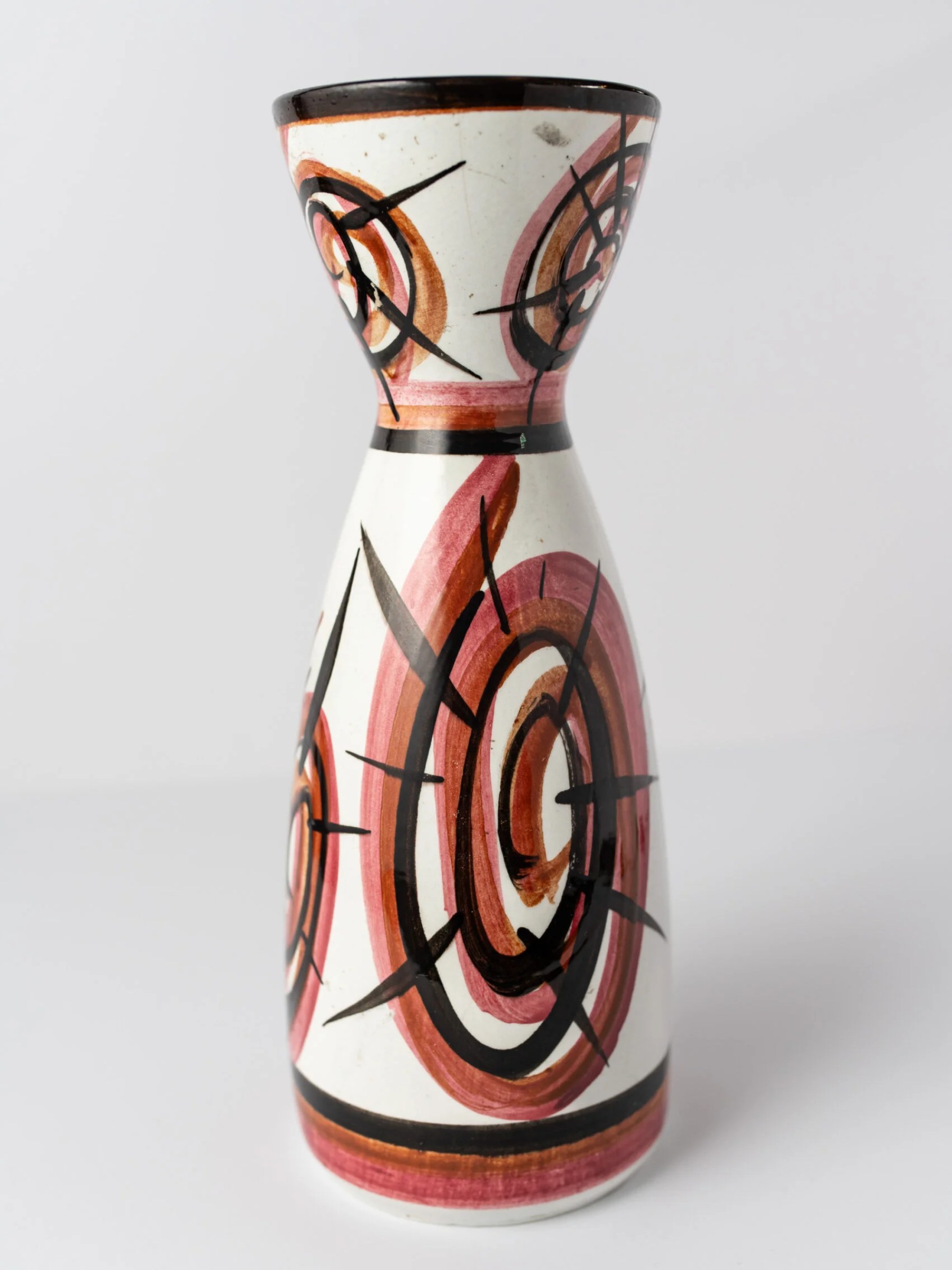 1960s rare ‘KERAMIKOS’ hand painted ceramic art vase