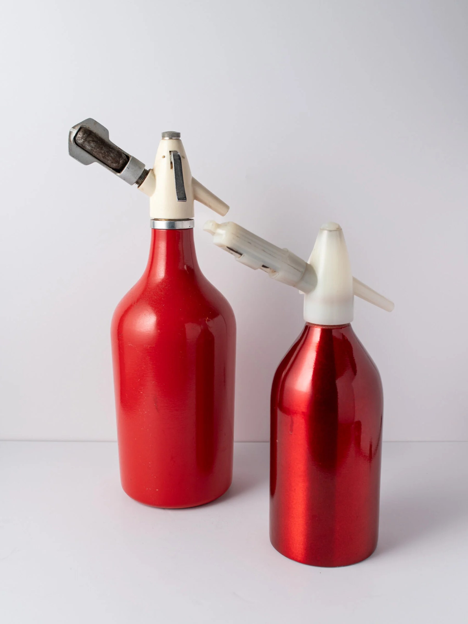 1970s red soda syphon