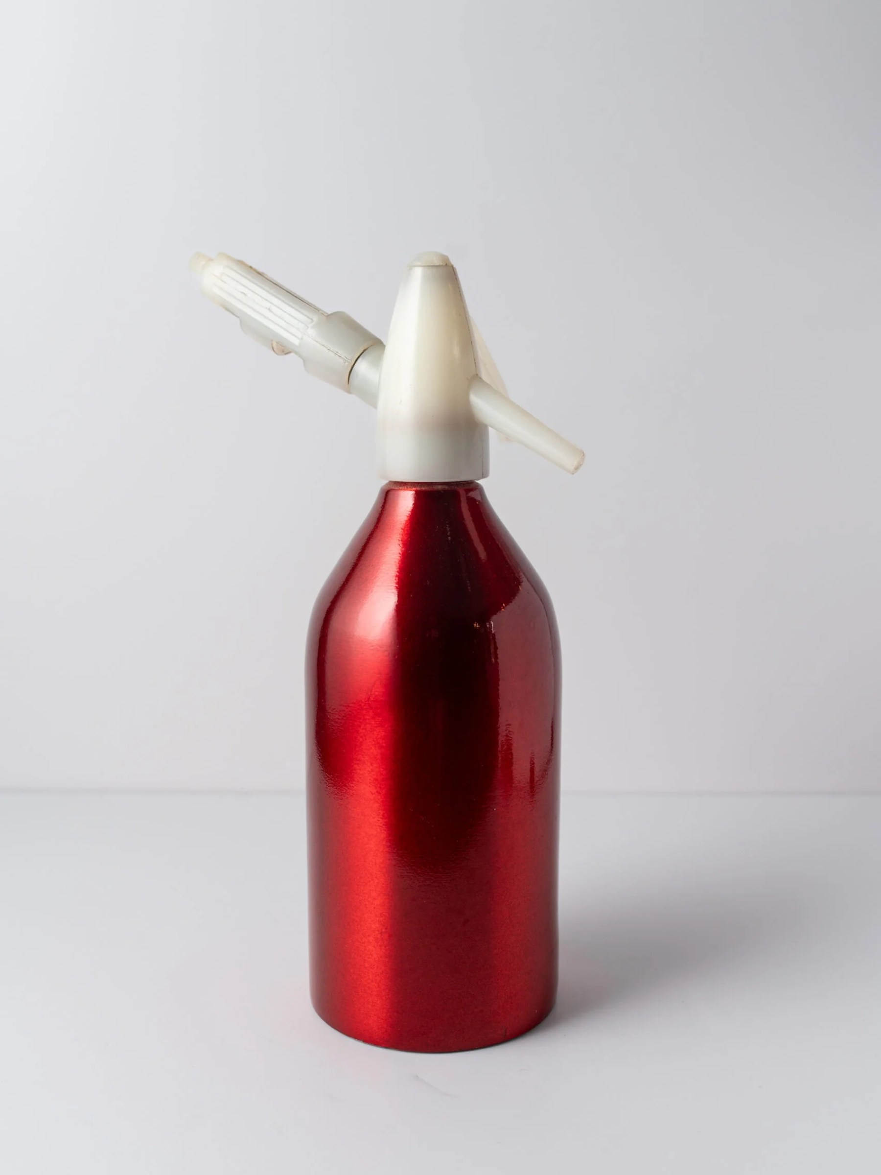 1970s cranberry red soda syphon