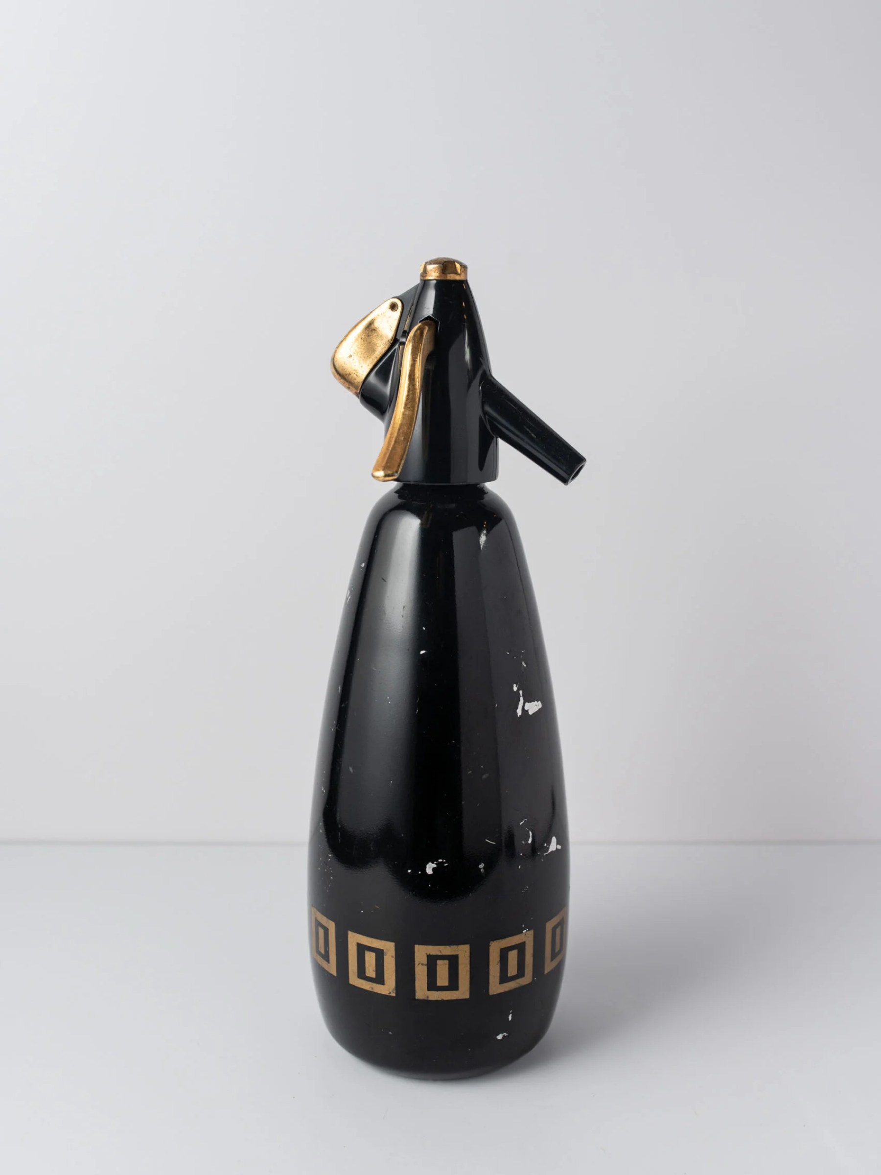 1970s black & gold soda syphon