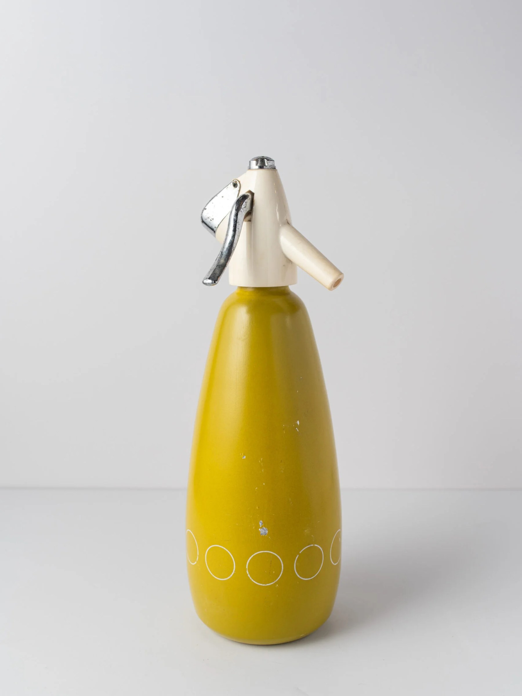 1970s lime green MCM atomic soda syphon