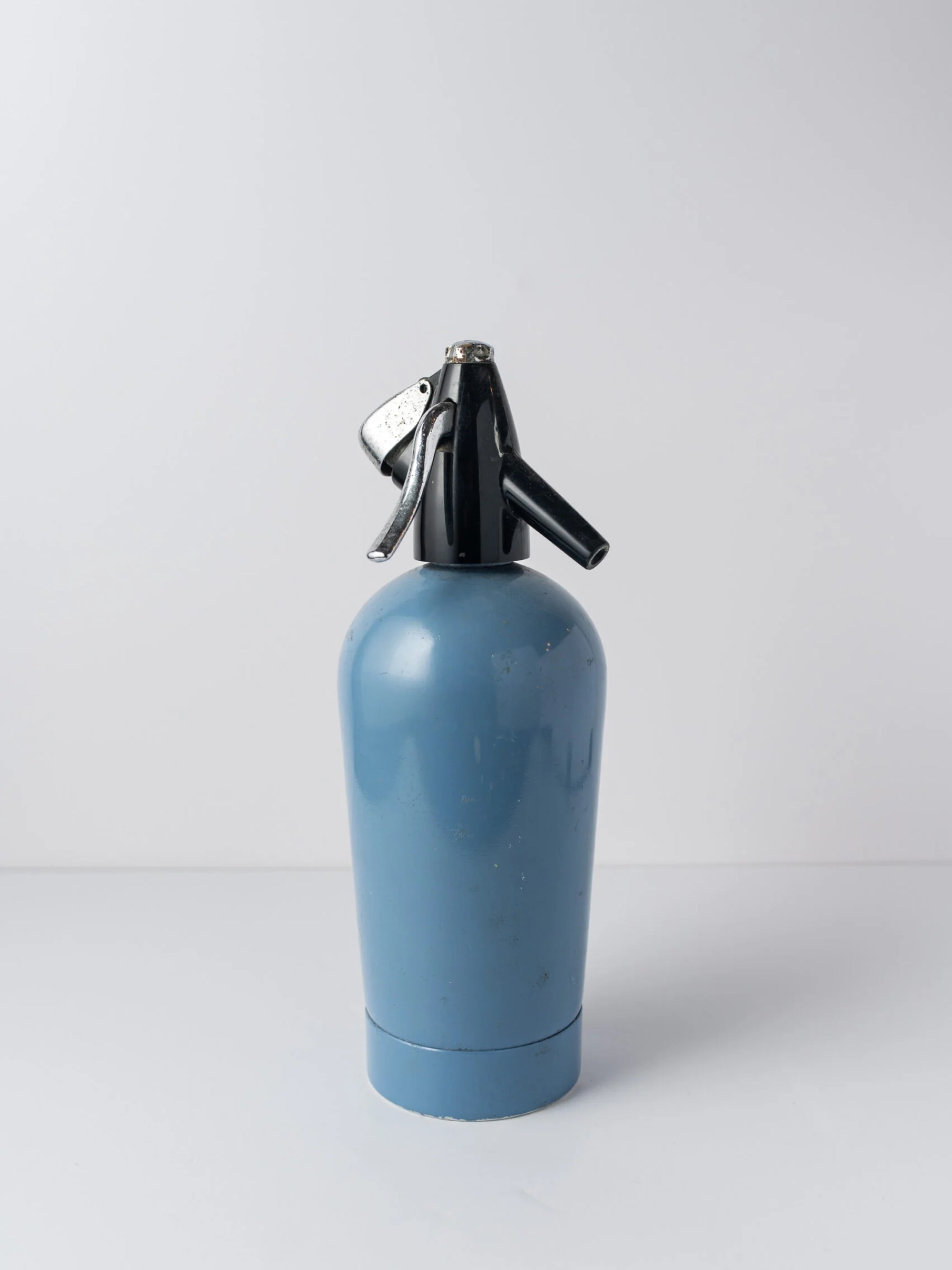 1970s sky blue soda syphon