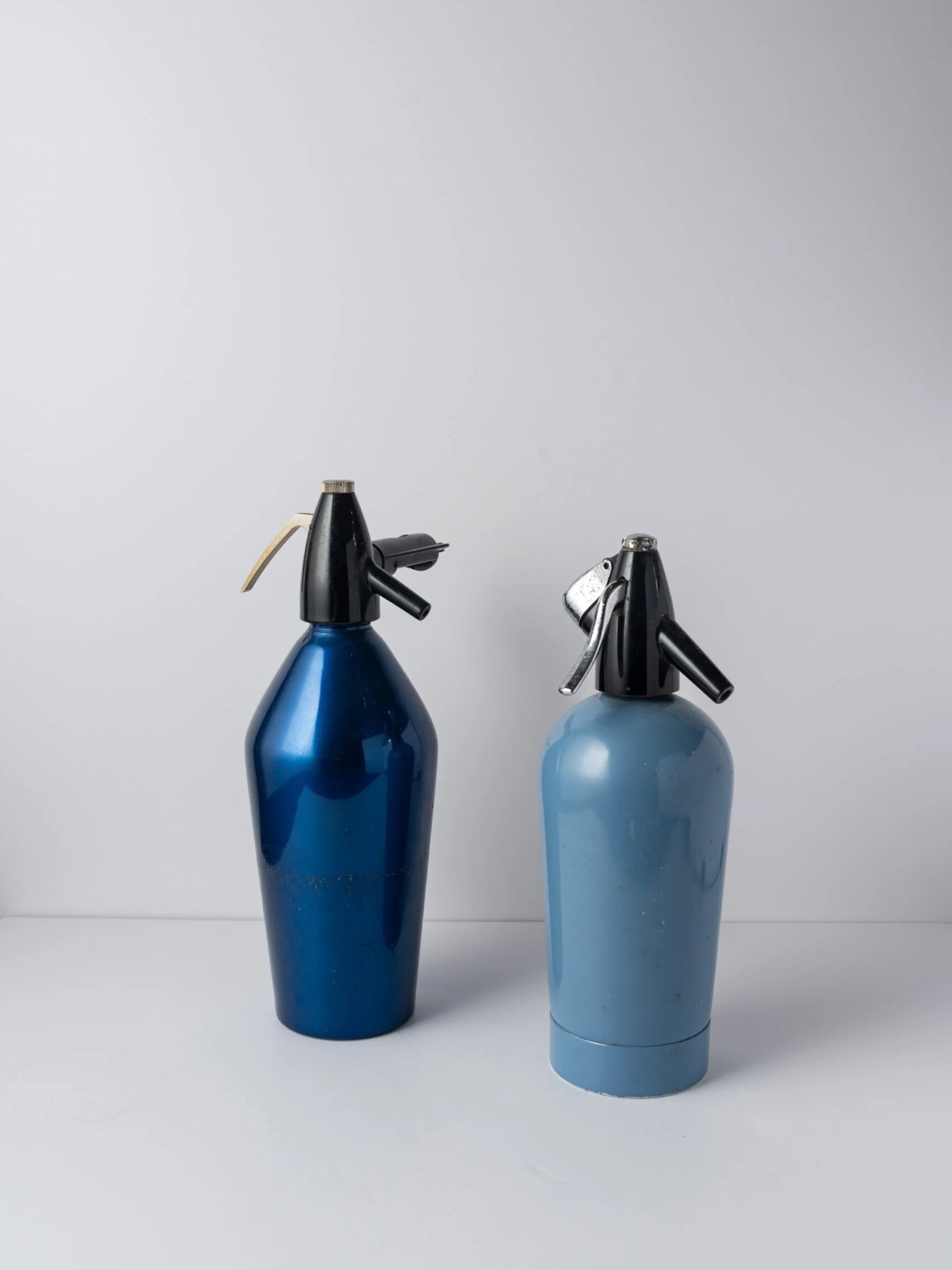 1970s sky blue soda syphon
