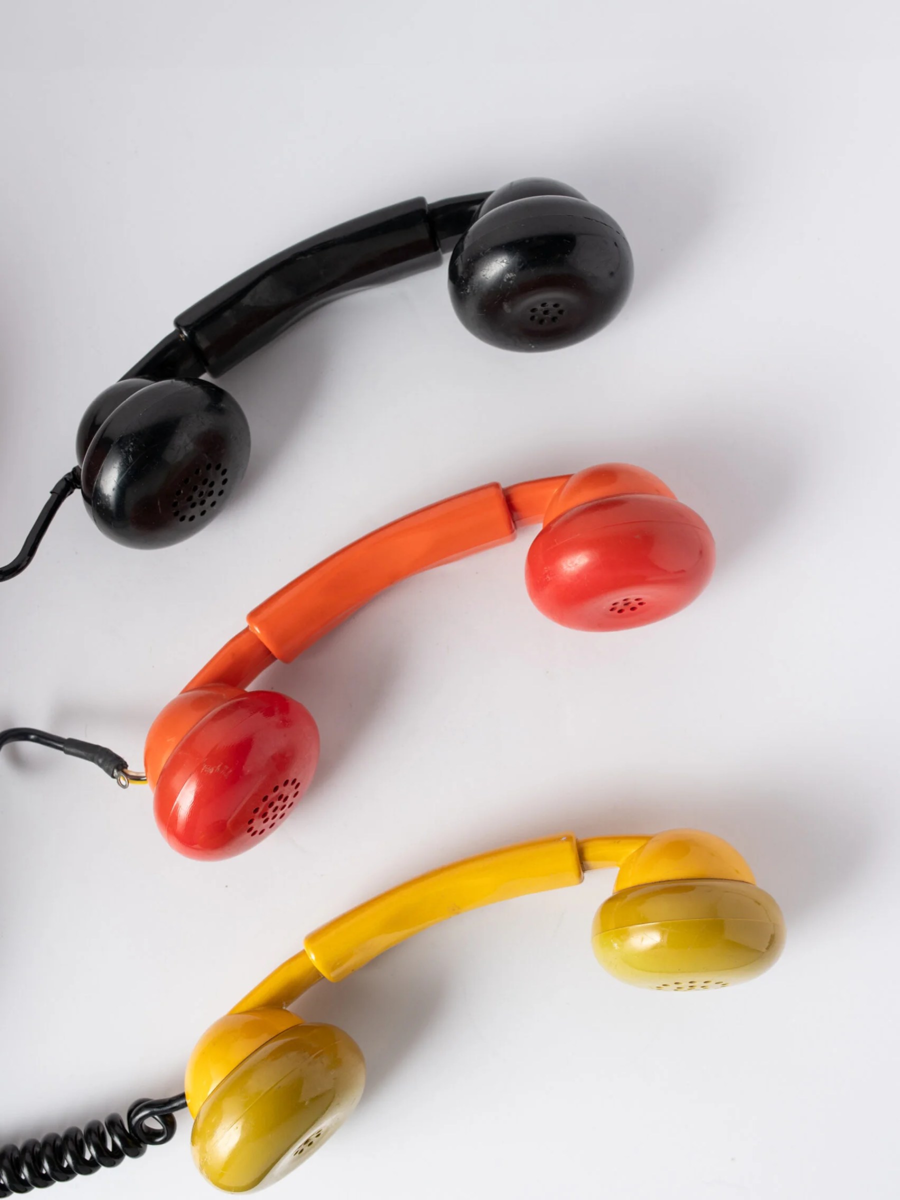 1970s ‘Bobo’ orange telephone by Sergio Todeschini for Telcer
