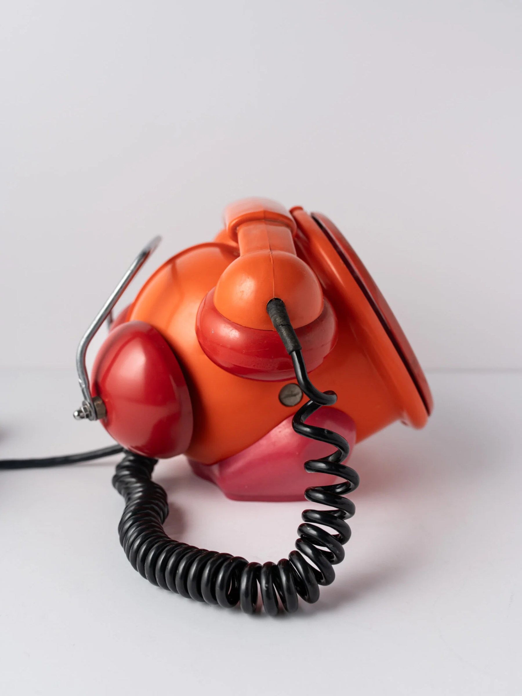 1970s ‘Bobo’ orange telephone by Sergio Todeschini for Telcer