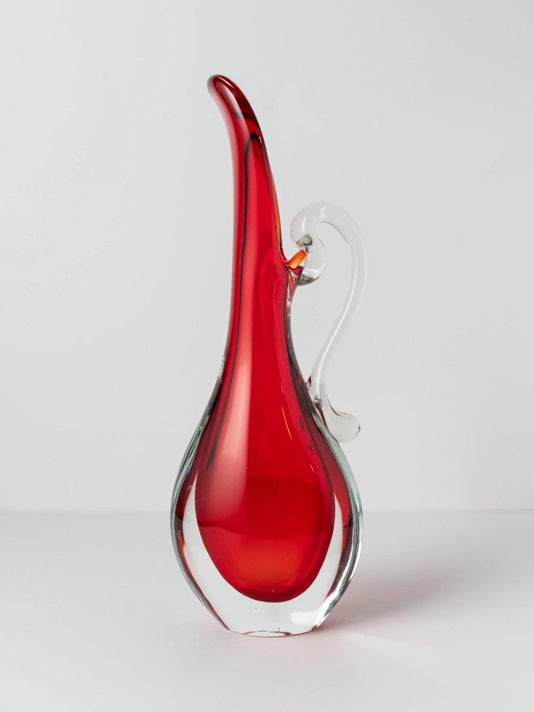 1960s ruby red Murano ‘Sommerso’ art vase
