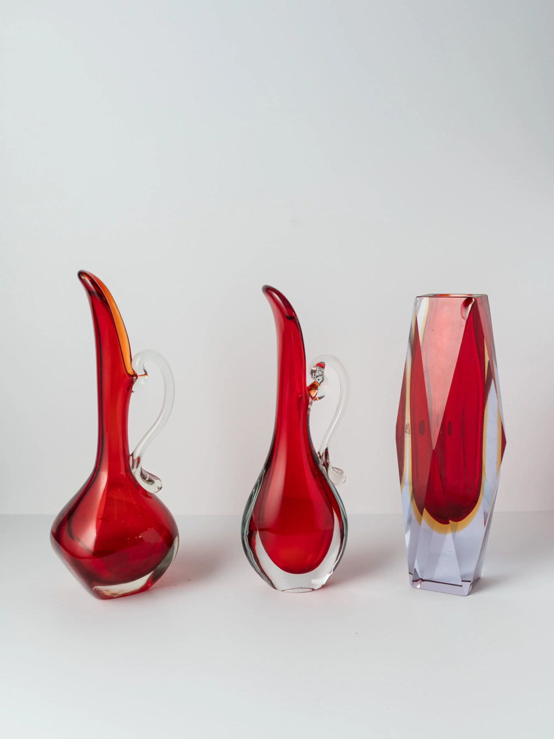 1960s ruby red Murano ‘Sommerso’ art vase