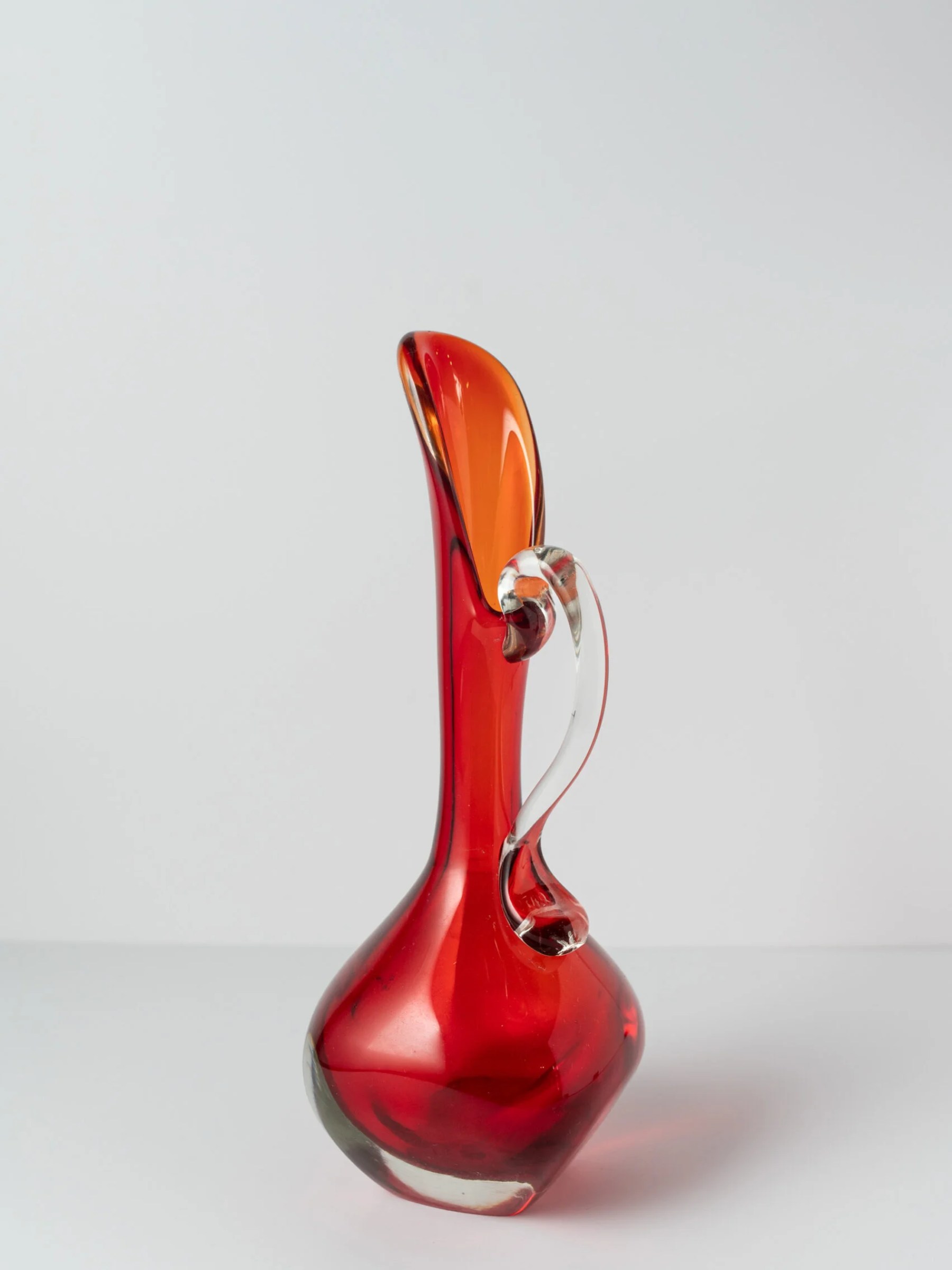 1960s ruby red Murano ‘Sommerso’ art vase