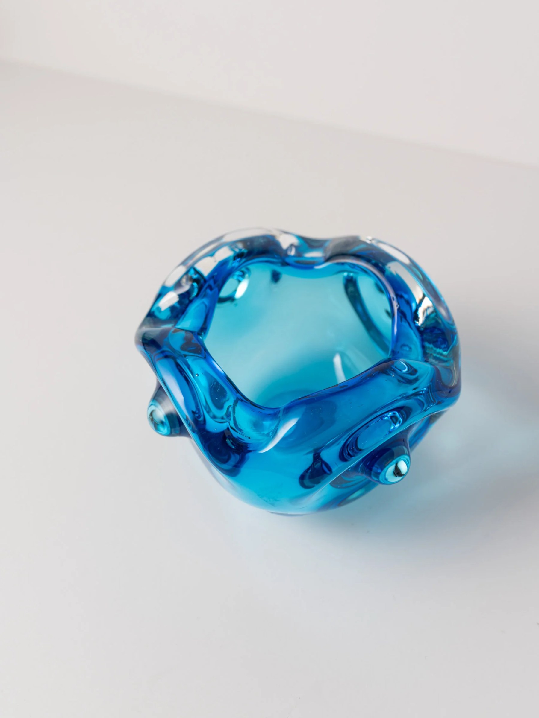 1960s acqua blue Murano ashtray