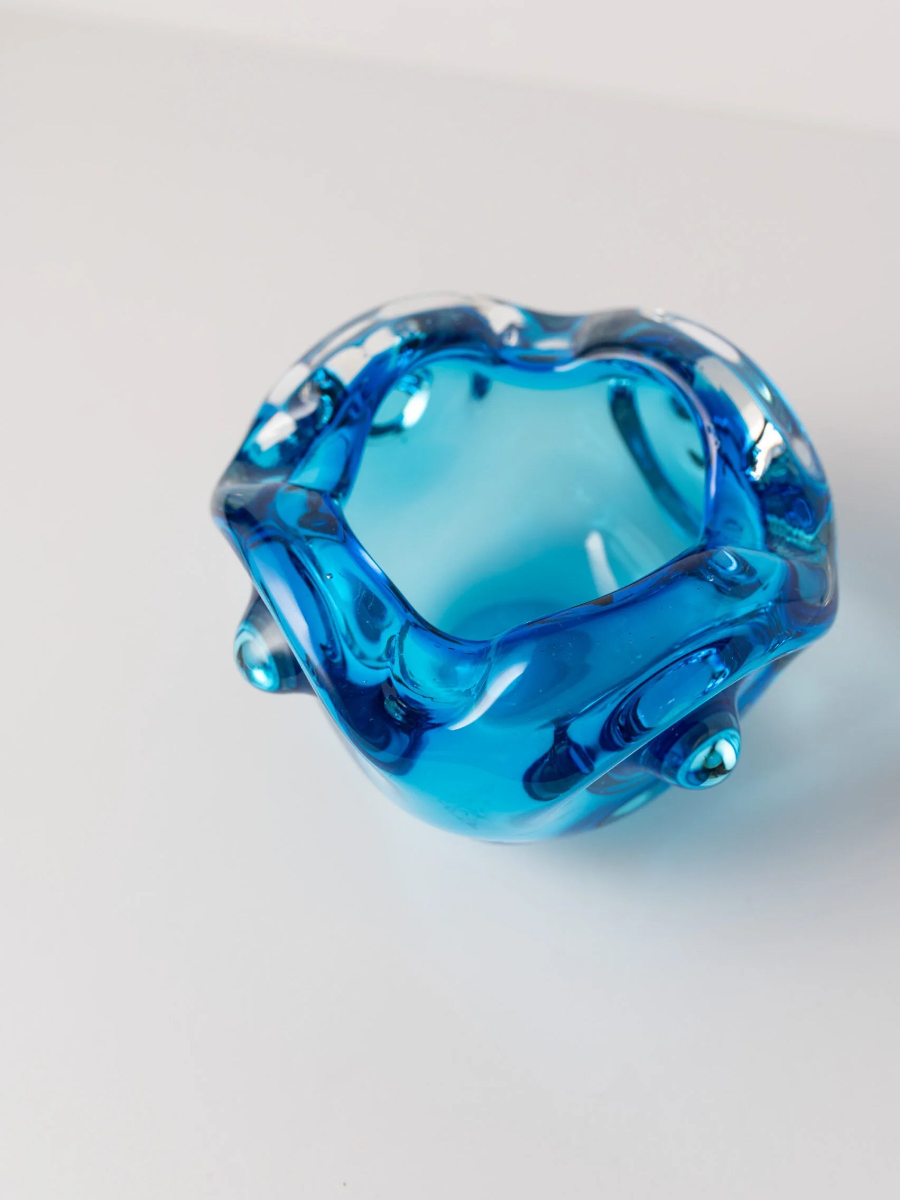 1960s acqua blue Murano ashtray