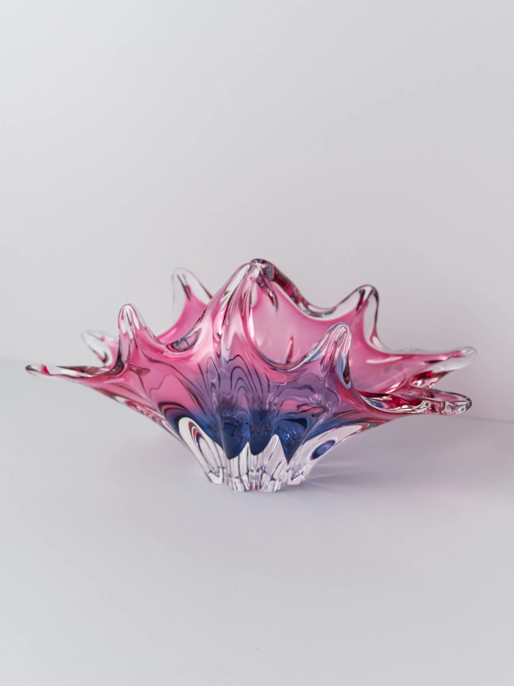 1960s glass bowl by Josef Hospodka for Chribska, Czech Republic