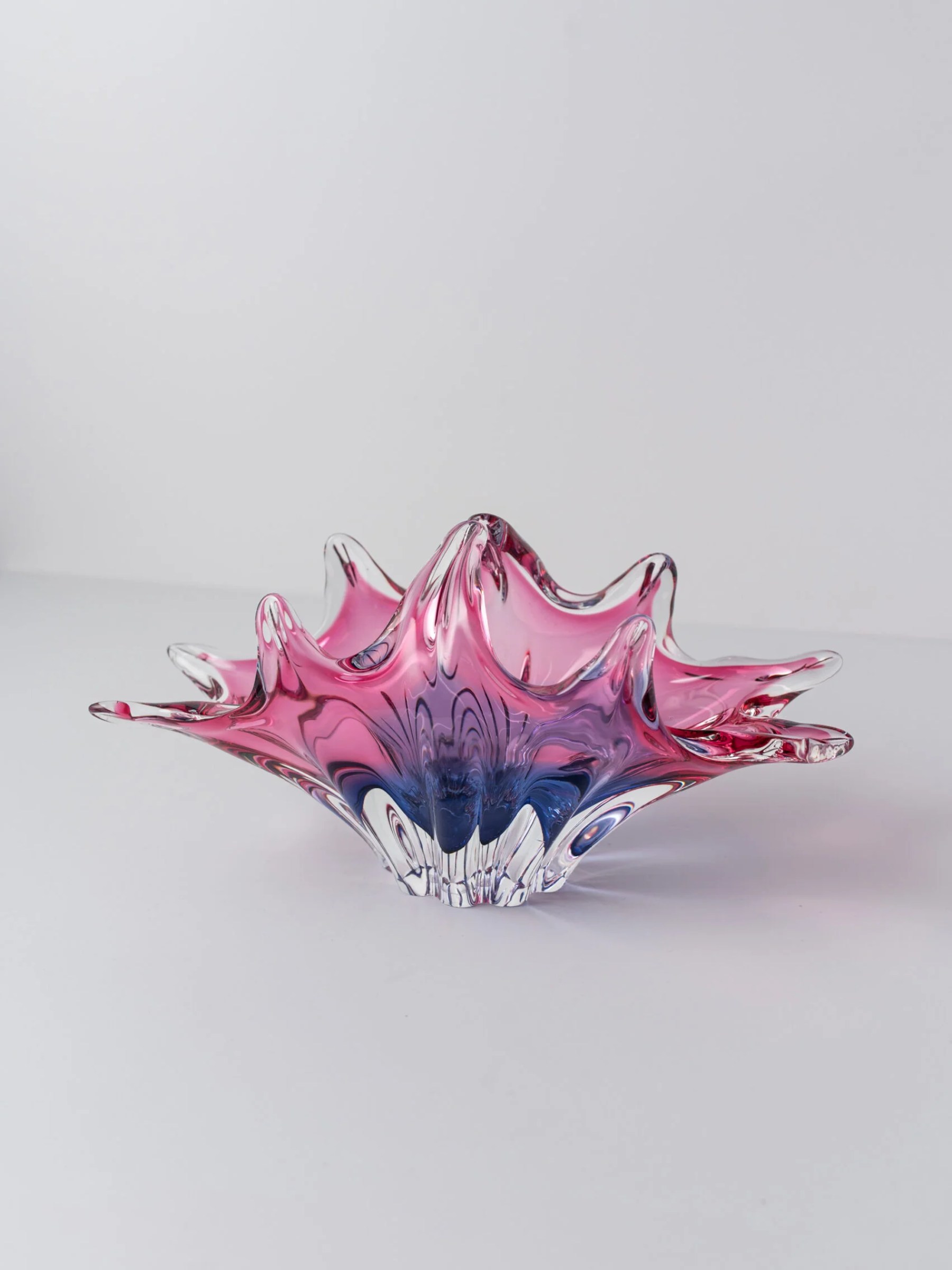 1960s glass bowl by Josef Hospodka for Chribska, Czech Republic