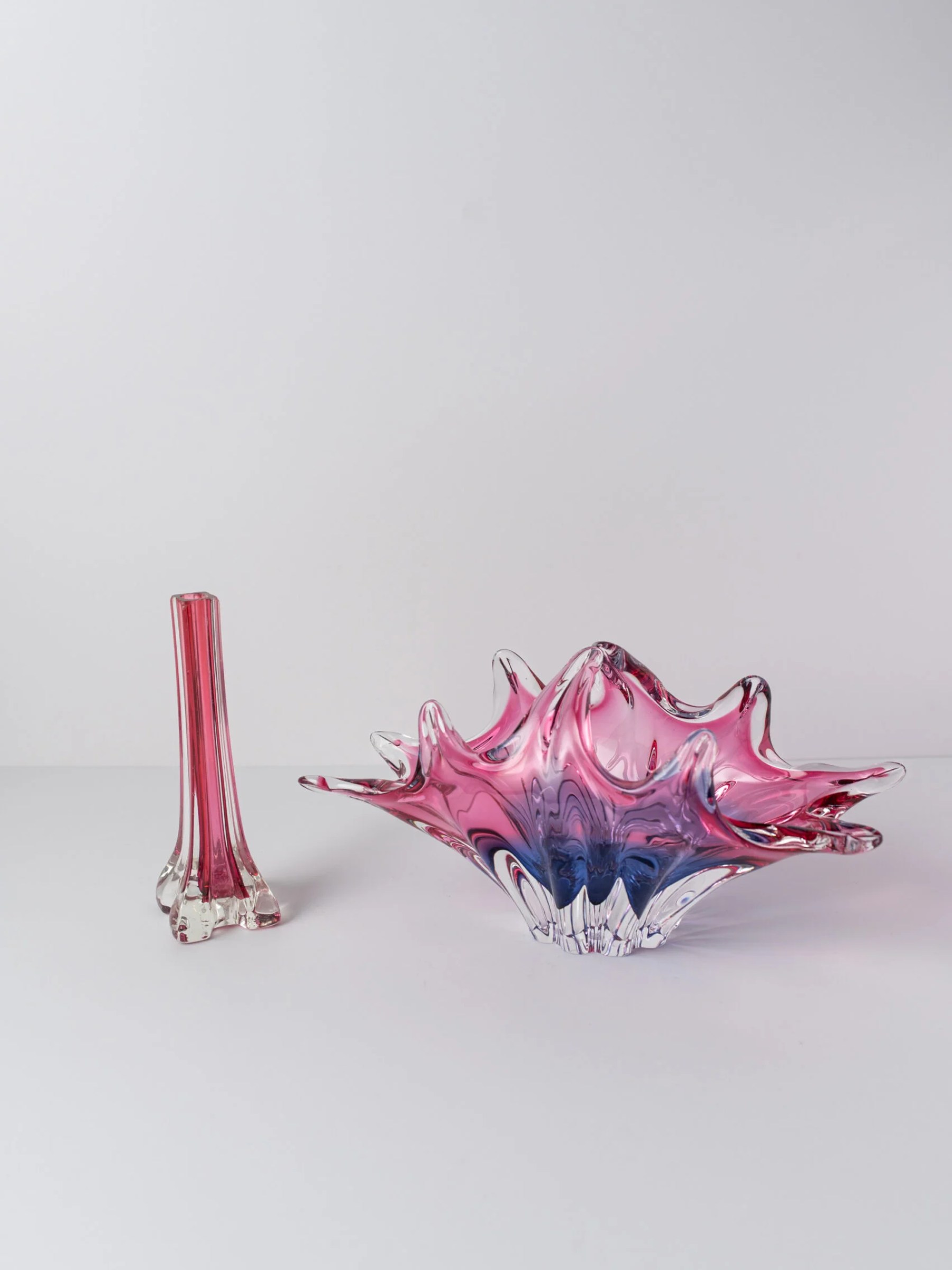 1960s glass bowl by Josef Hospodka for Chribska, Czech Republic