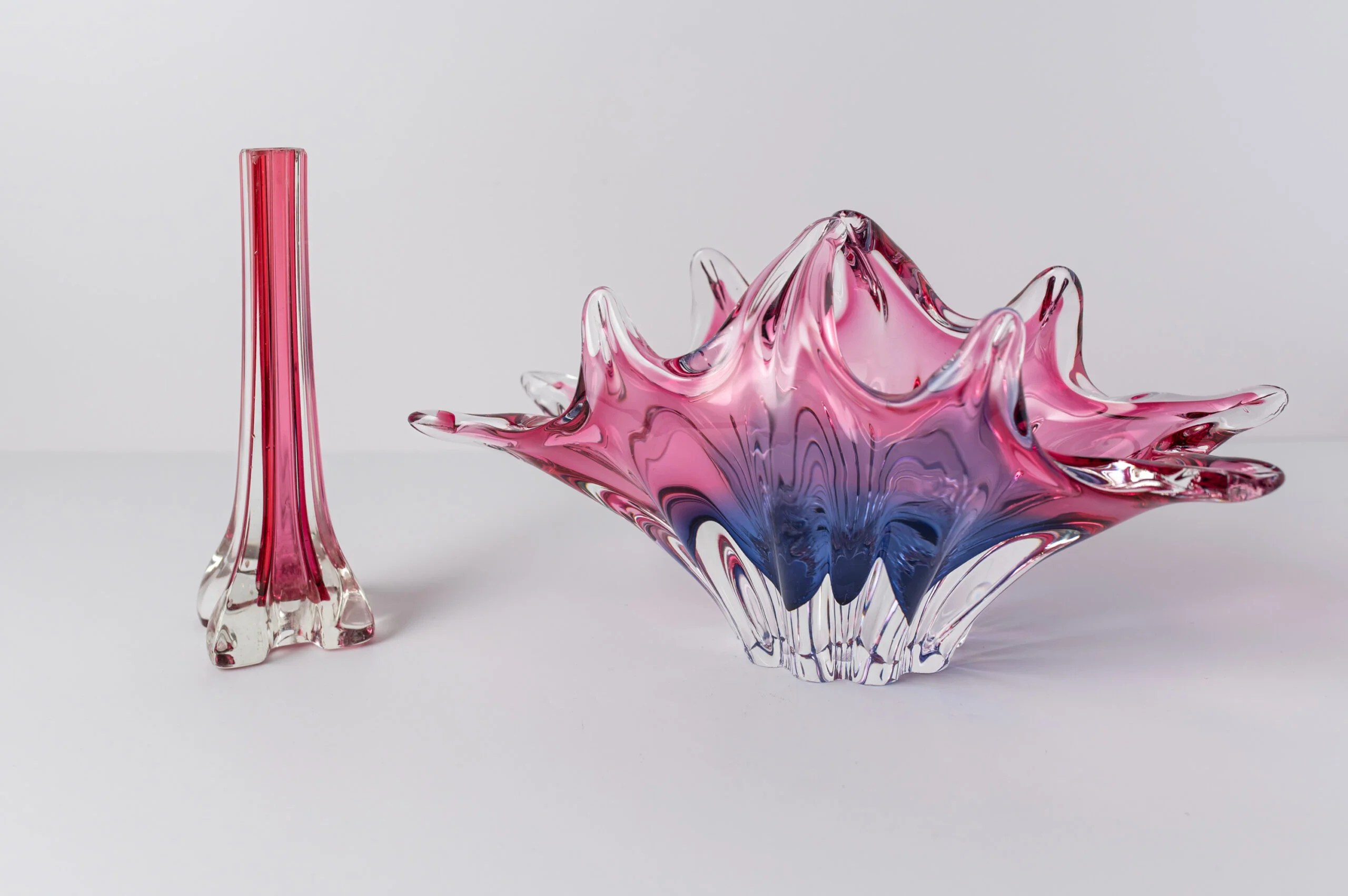 1960s glass bowl by Josef Hospodka for Chribska, Czech Republic