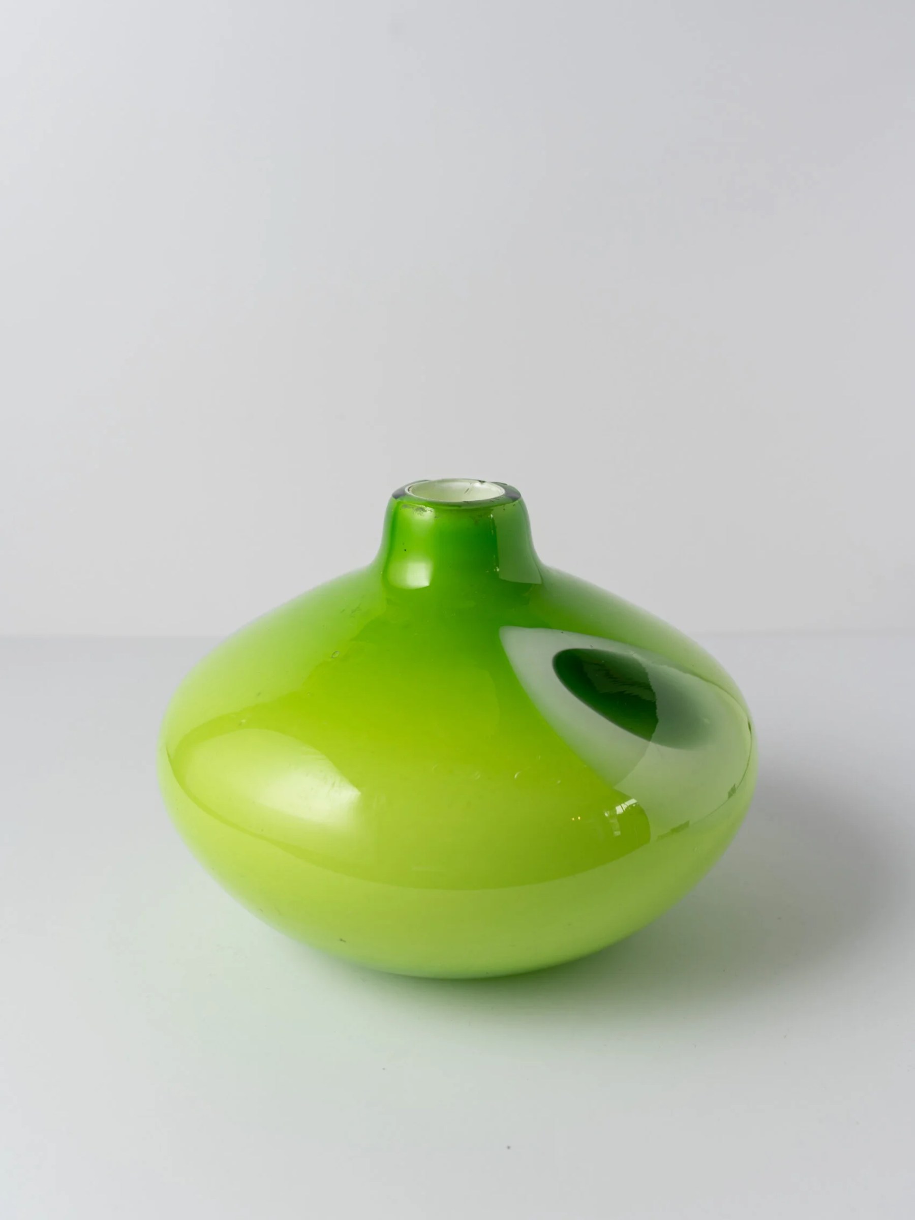 1960s German hand blown teardrop art vase