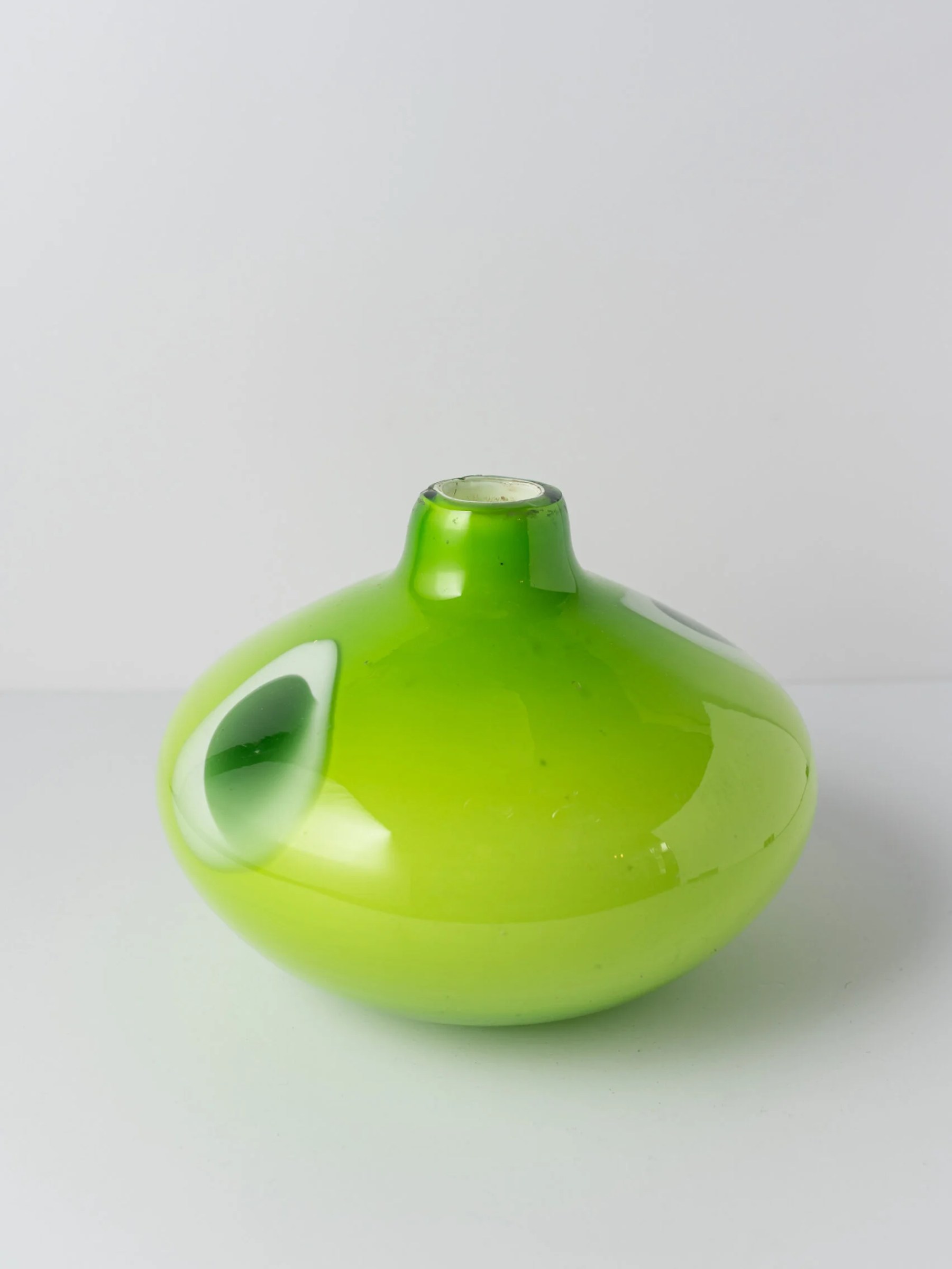 1960s German hand blown teardrop art vase