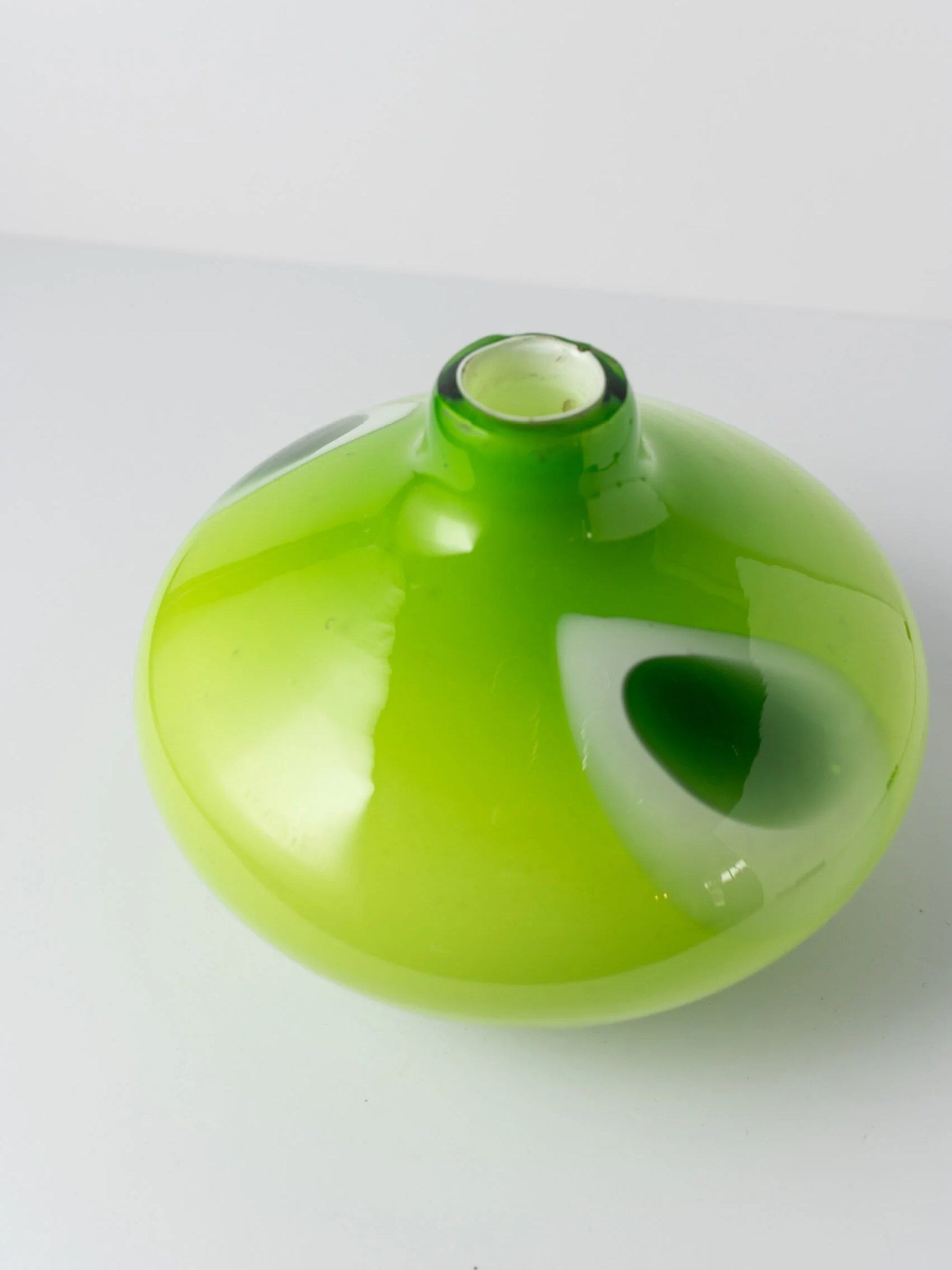 1960s German hand blown teardrop art vase