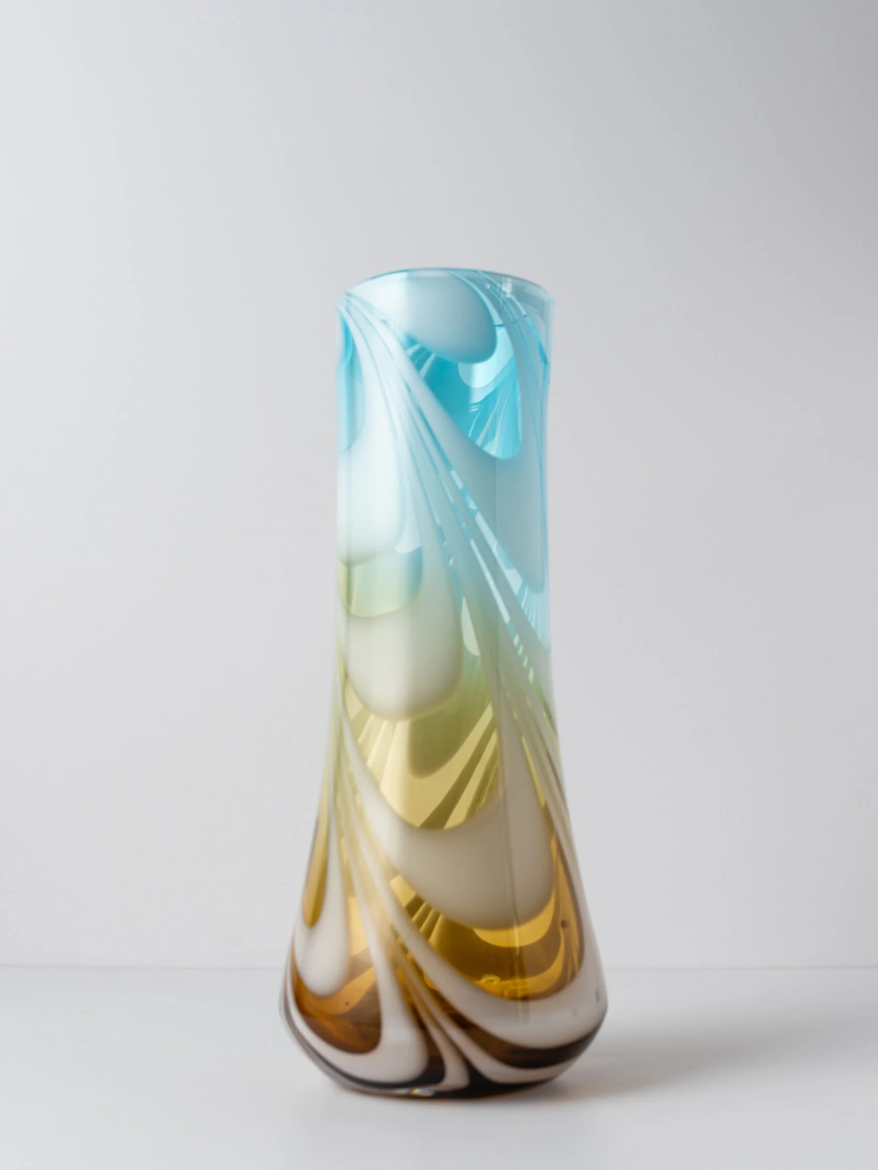 1960s Murano swirl art vase