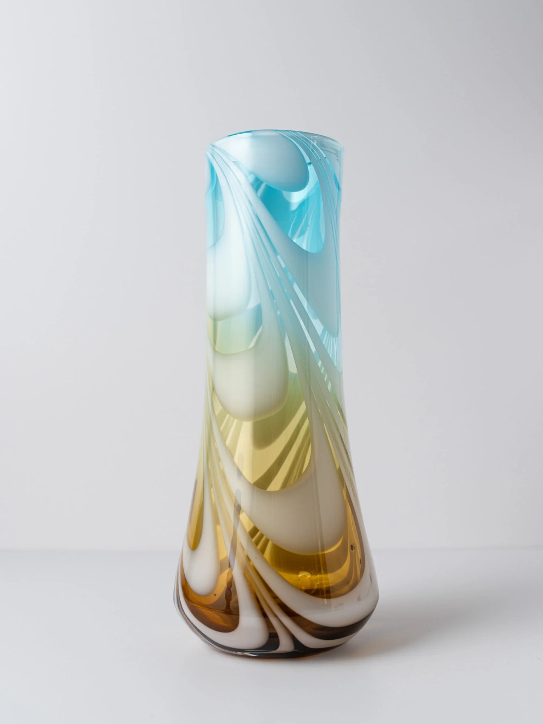 1960s Murano swirl art vase