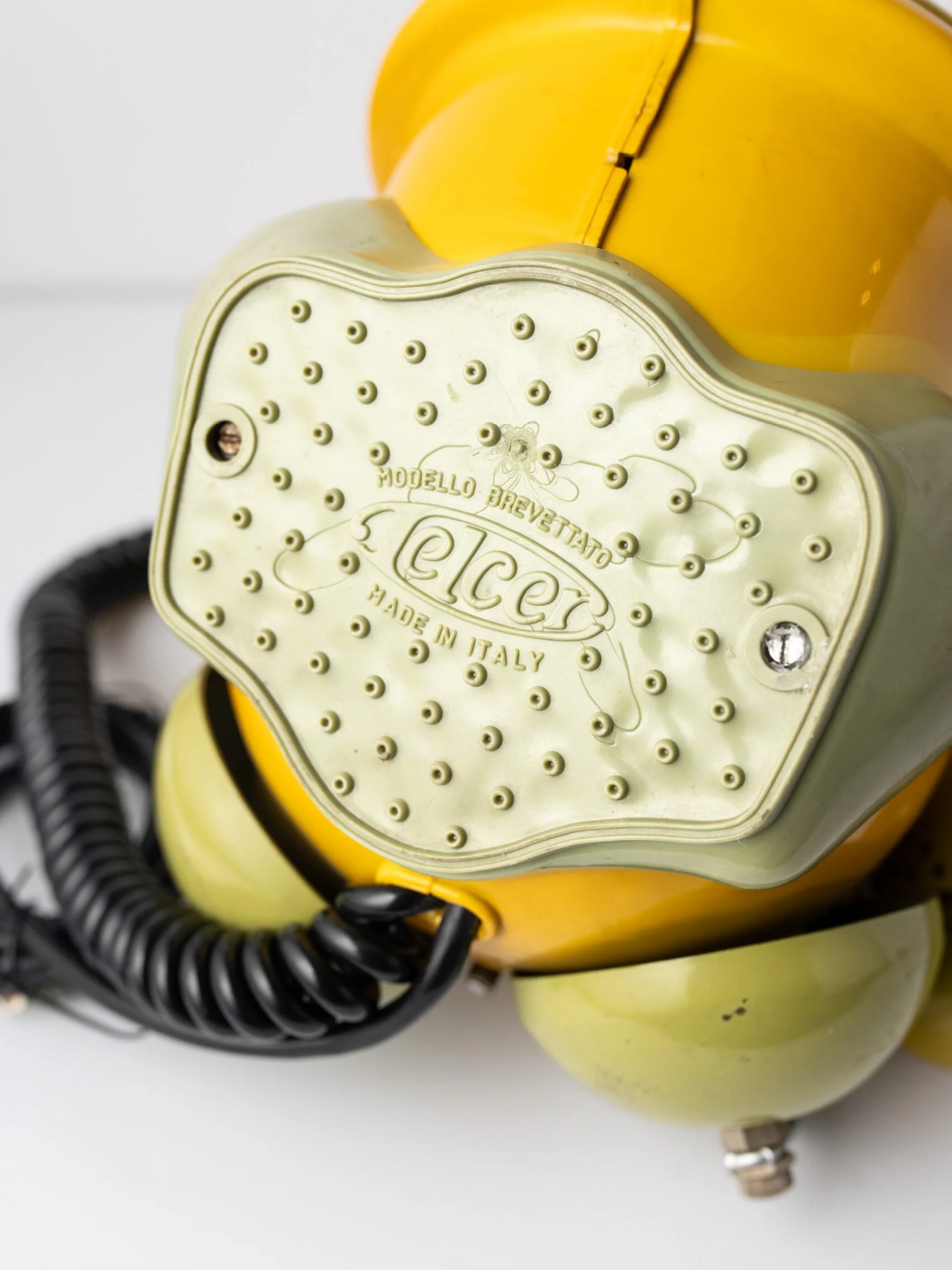 1970s ‘Bobo’ yellow telephone by Sergio Todeschini for Telcer