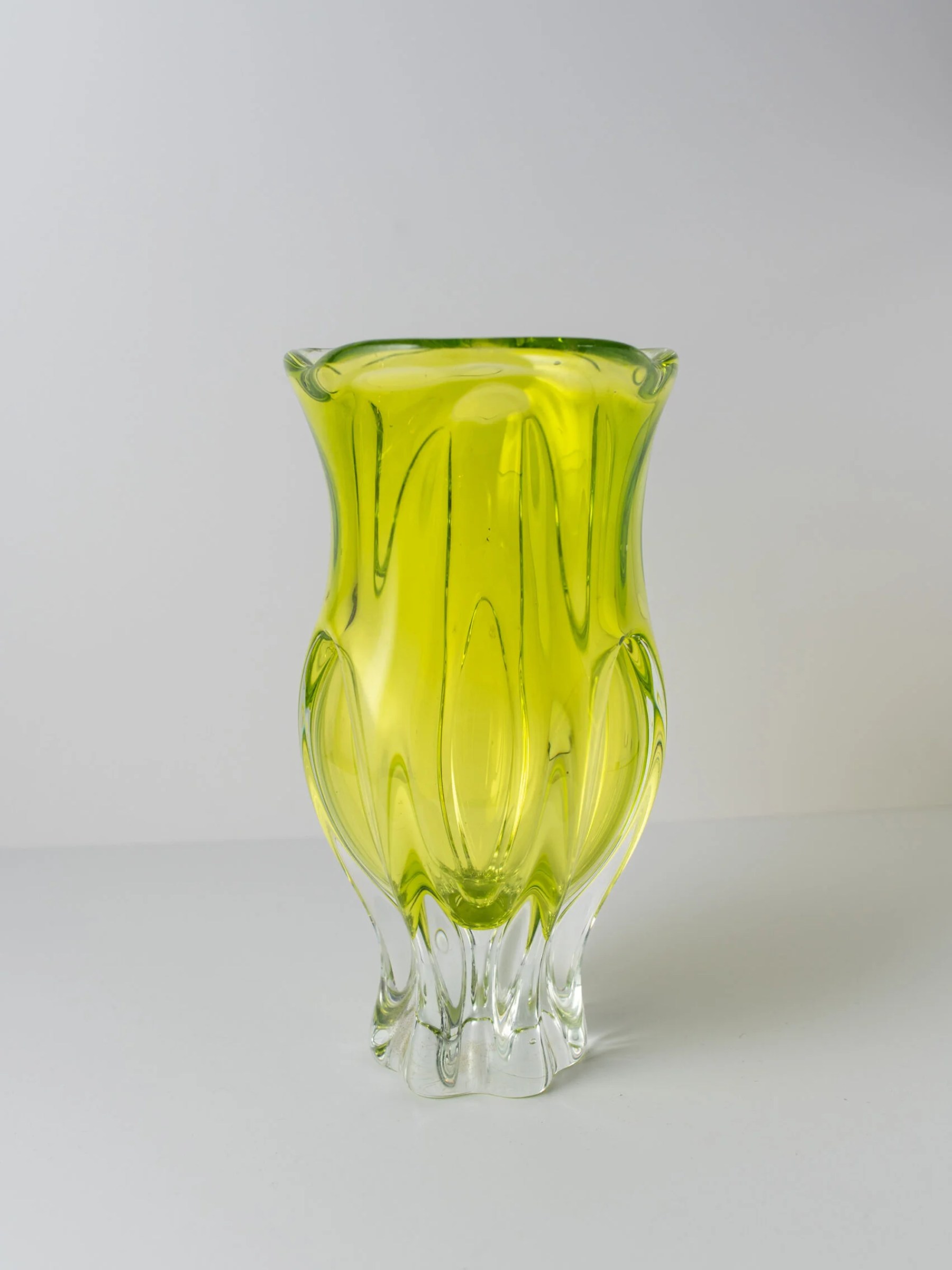 1960s Josef Hospodka Czech glass vase