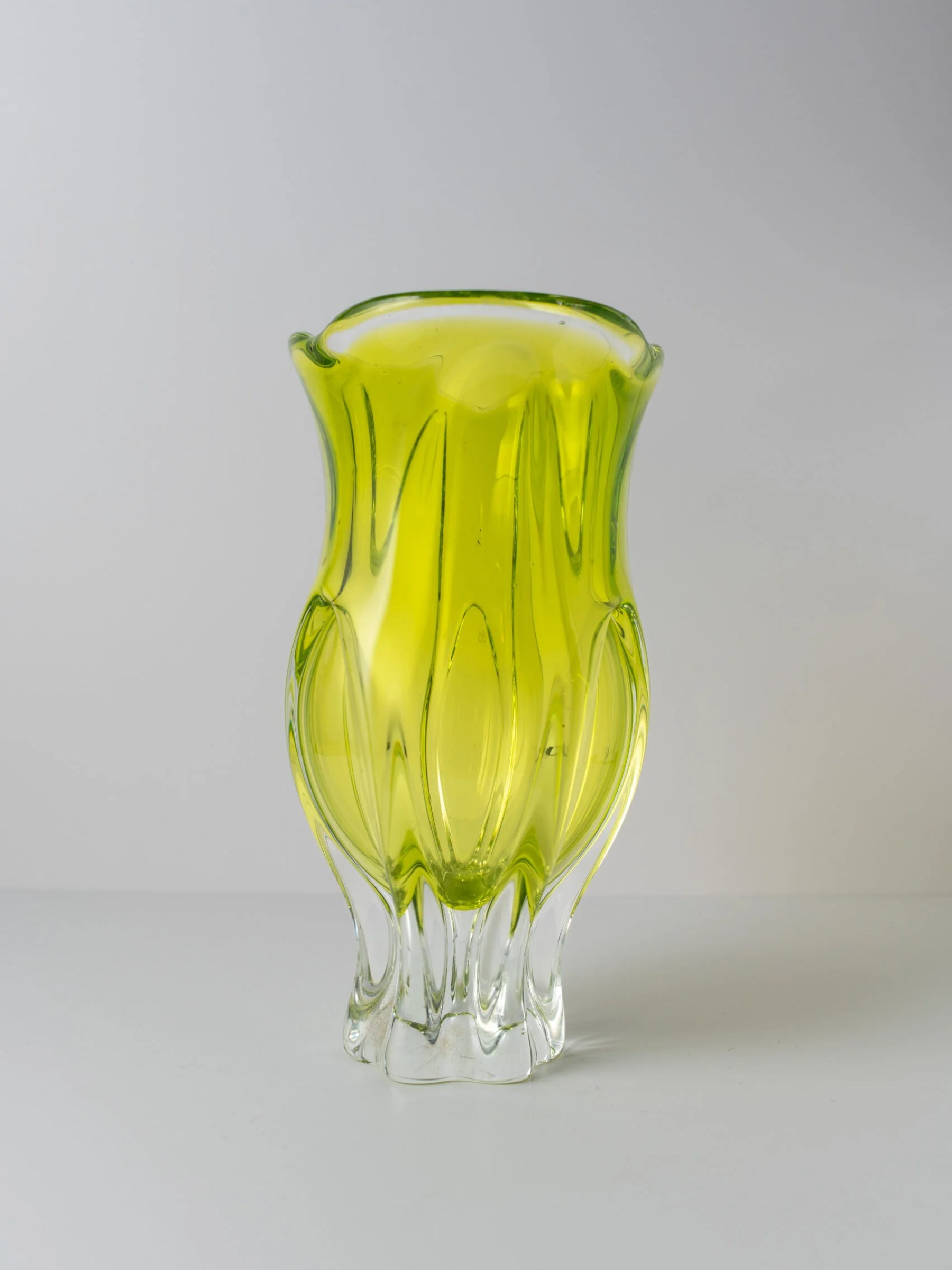 1960s Josef Hospodka Czech glass vase