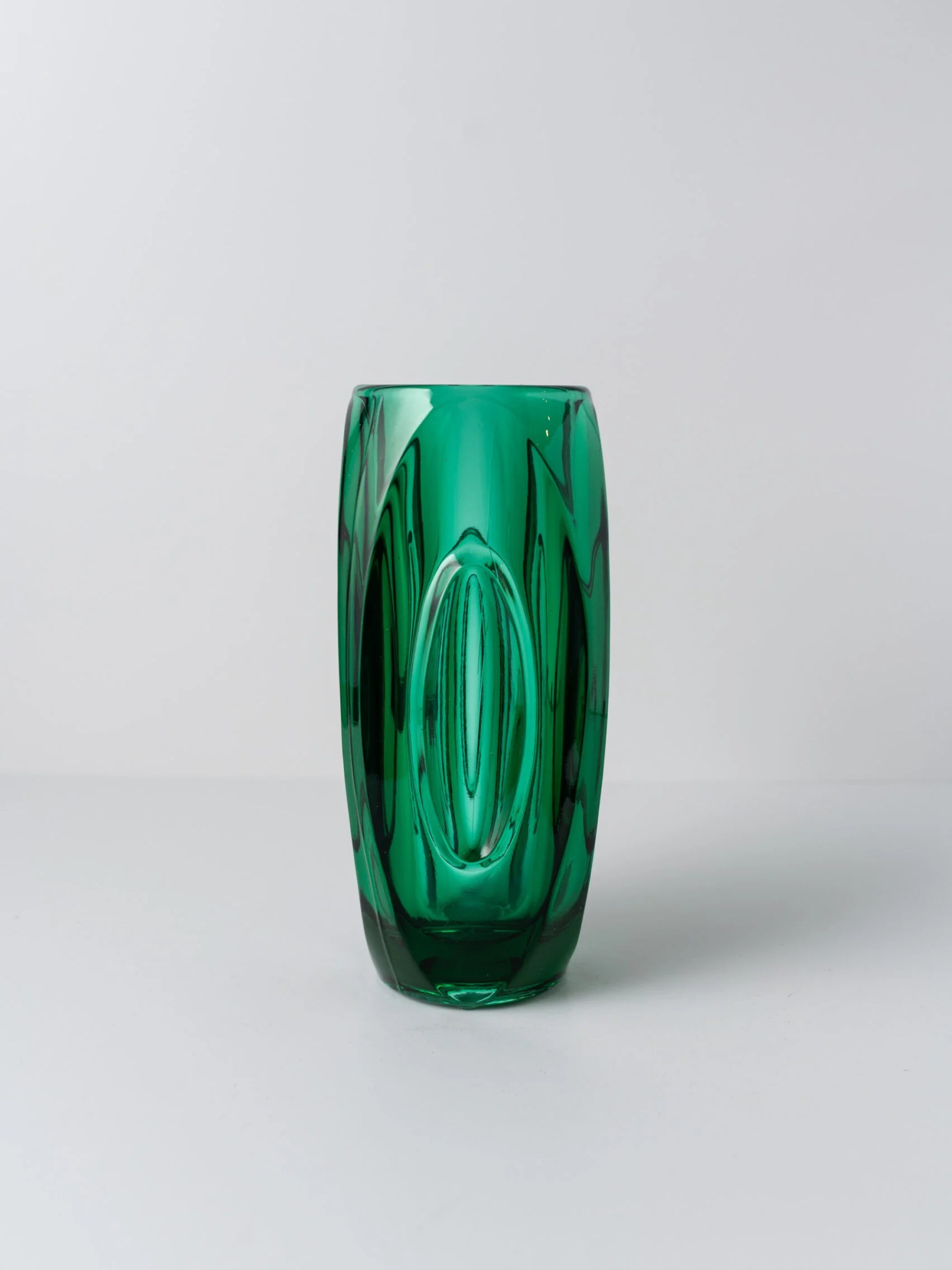 1950s ‘Rosice Sklo Union’ lens vase, Czechoslovakia