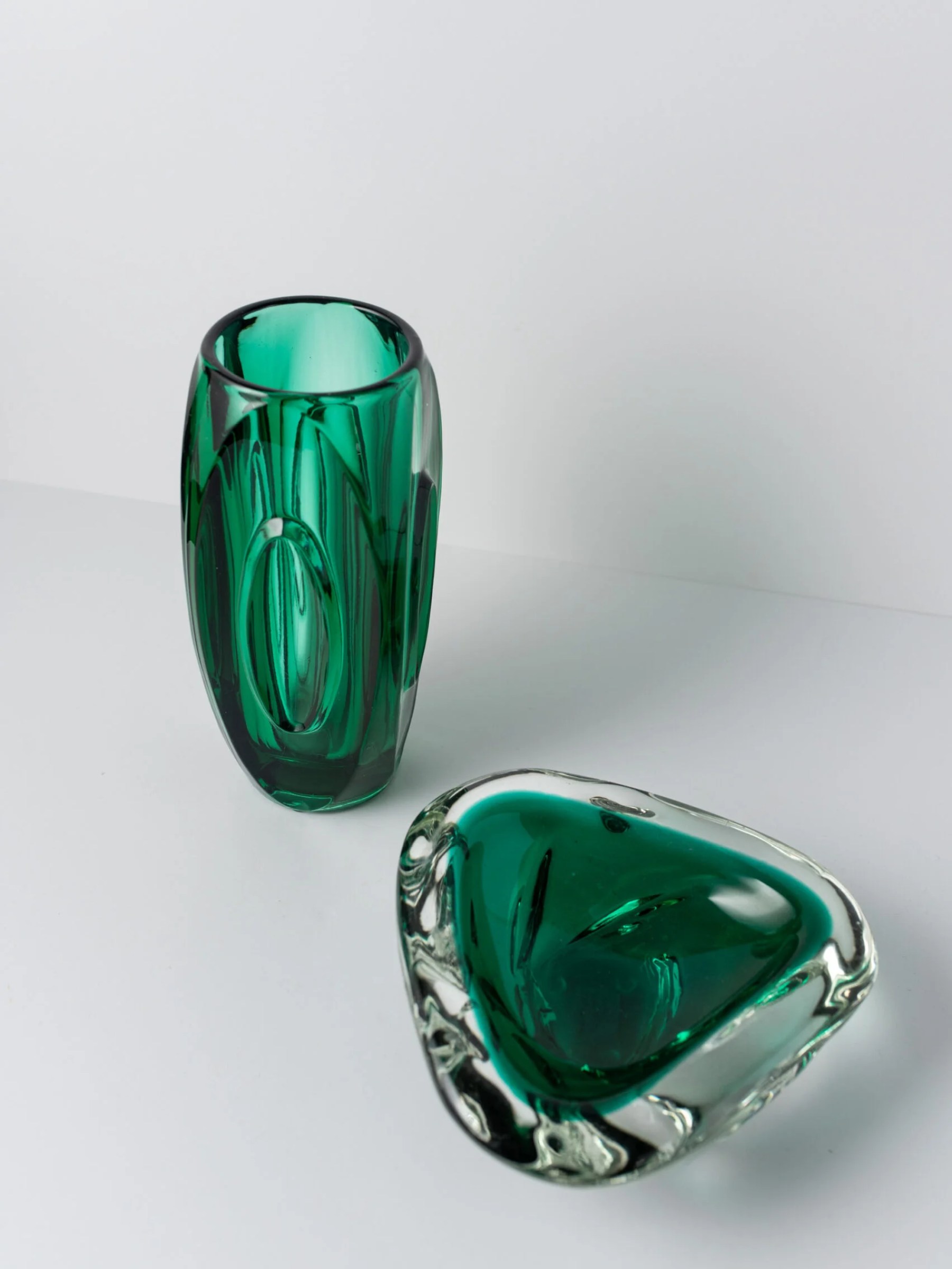 1950s ‘Rosice Sklo Union’ lens vase, Czechoslovakia
