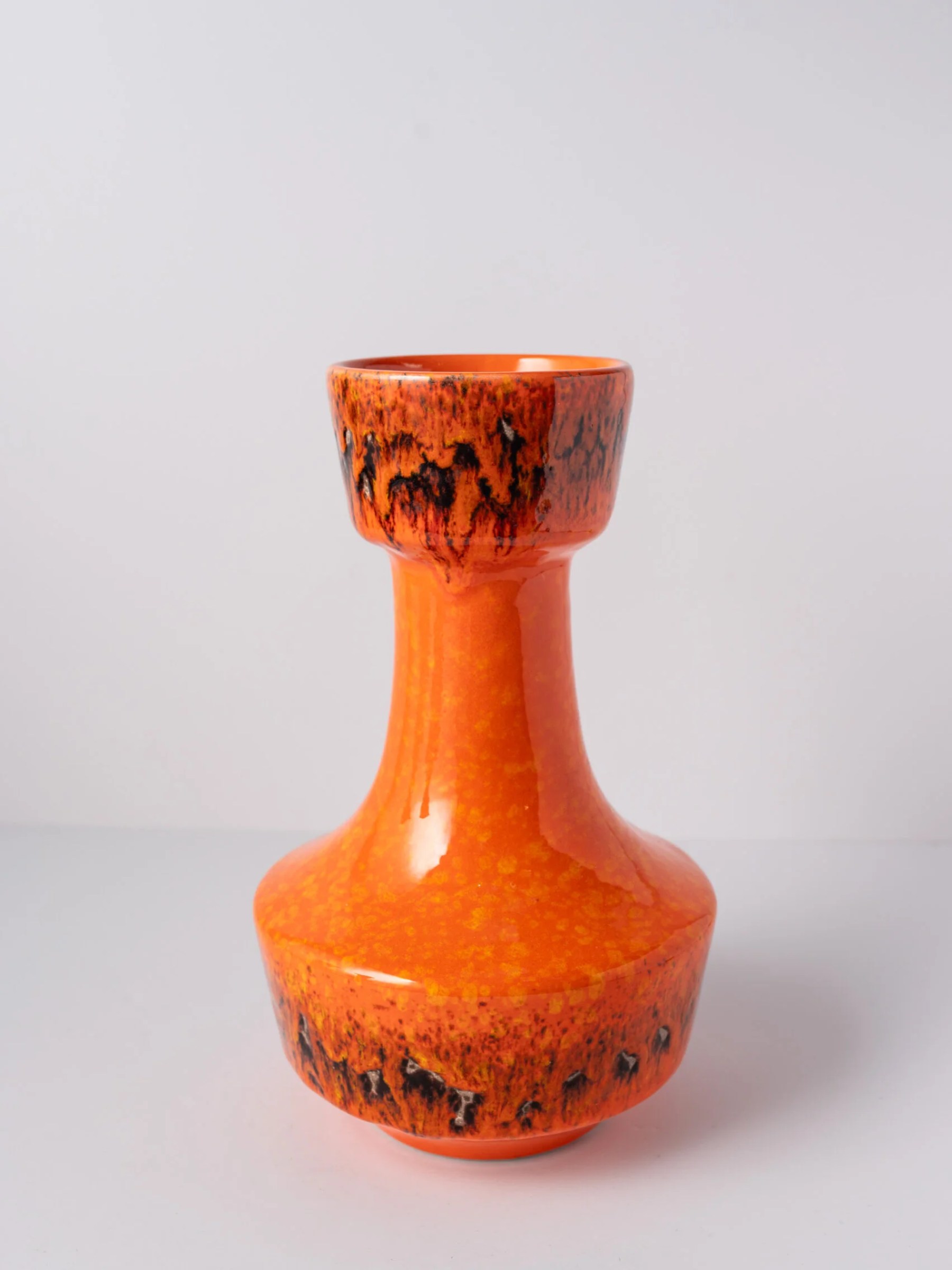 1960s german ‘Fat Lava’ orange vase