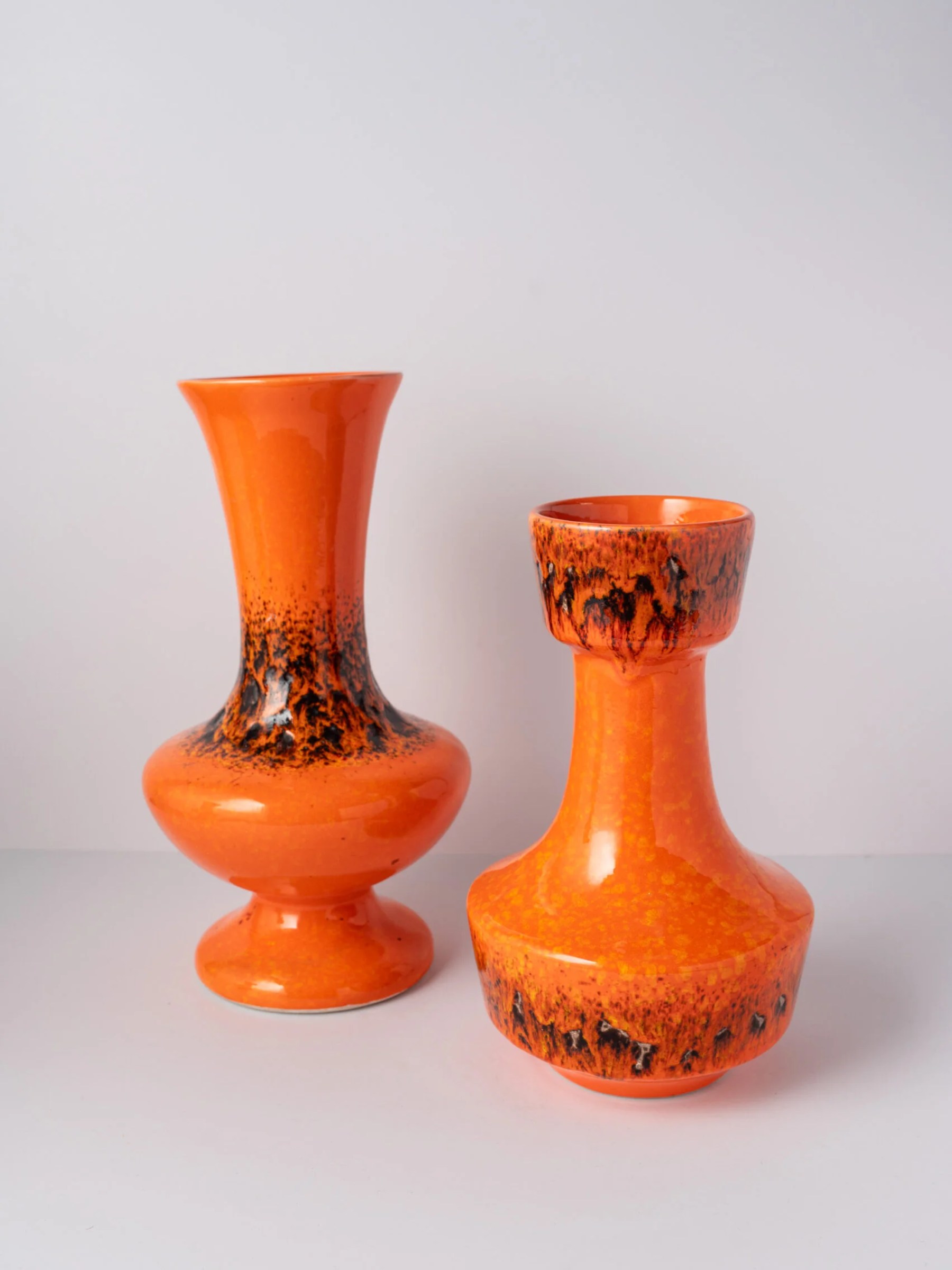 1960s german ‘Fat Lava’ orange vase