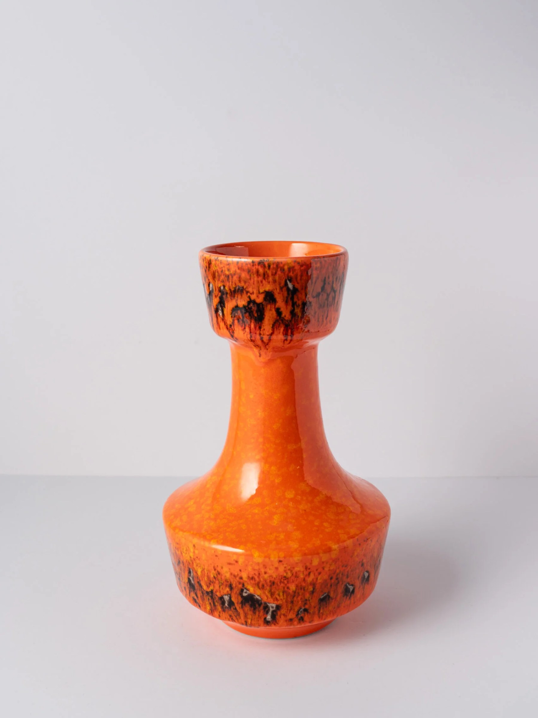 1960s german ‘Fat Lava’ orange vase