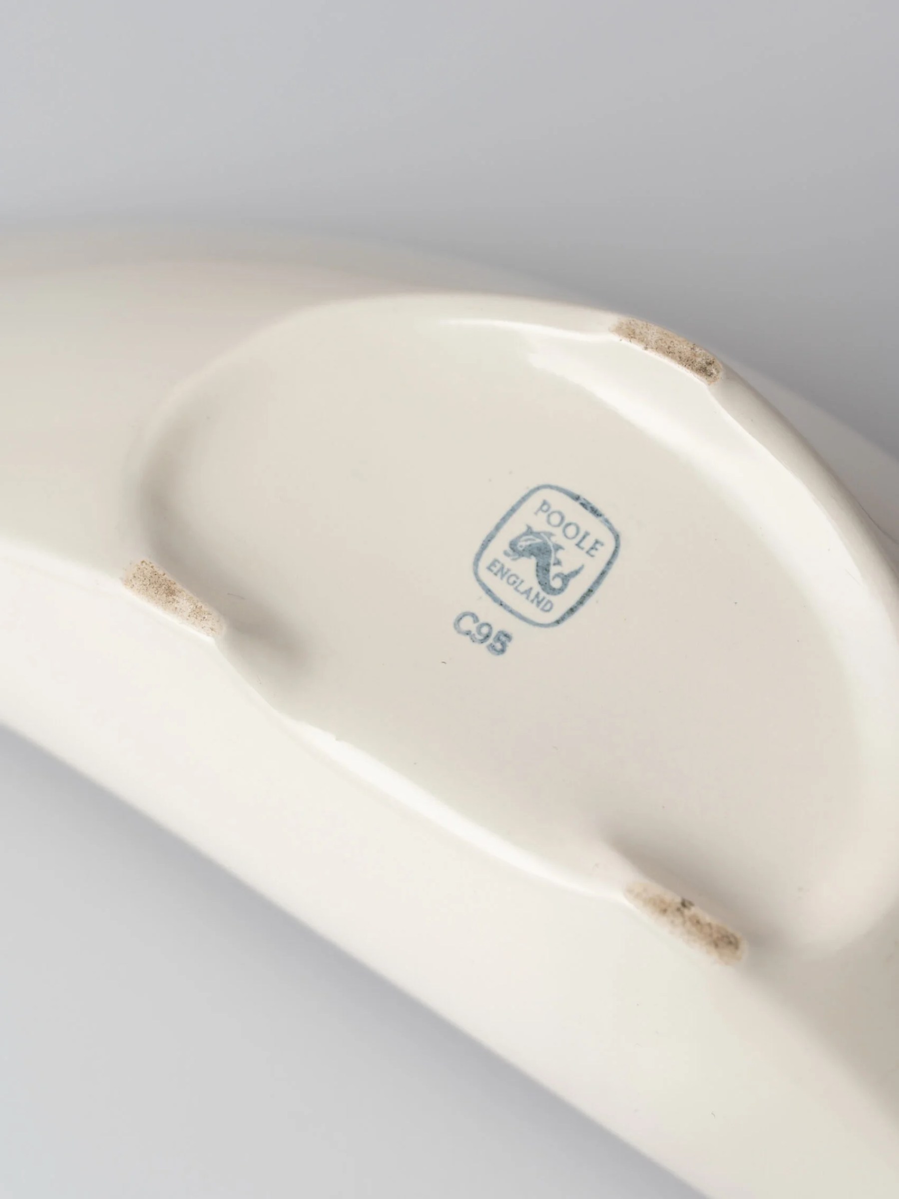 1950s ‘Poole’ glazed kidney shaped ceramic dish