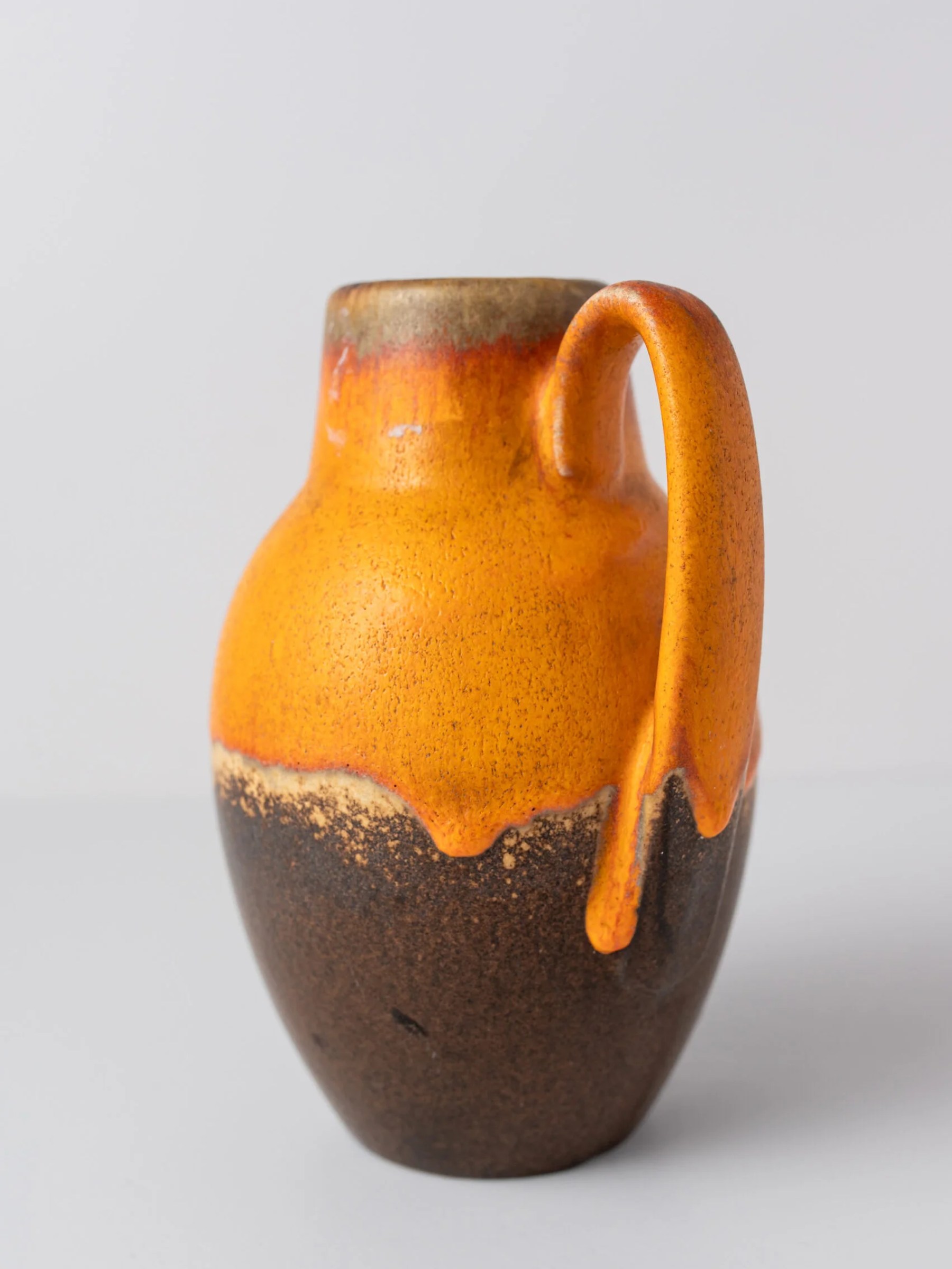 1960s ‘Scheurich 414-16’ West German ‘Fat Lava’ handled vase