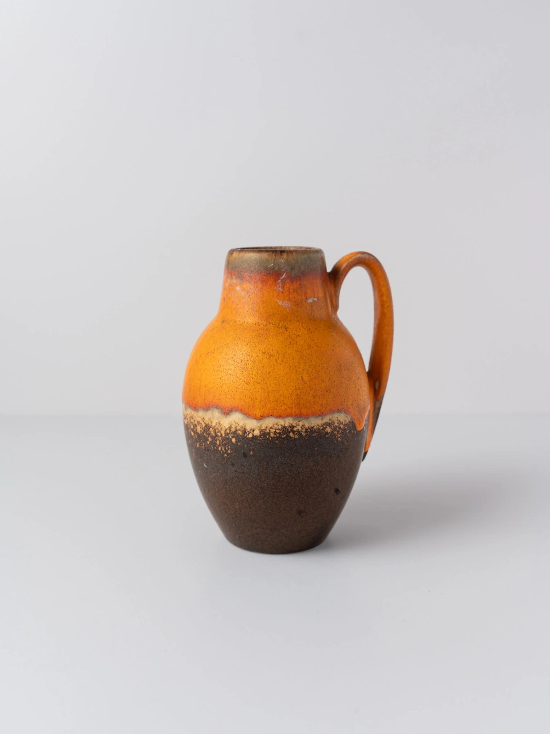 1960s ‘Scheurich 414-16’ West German ‘Fat Lava’ handled vase
