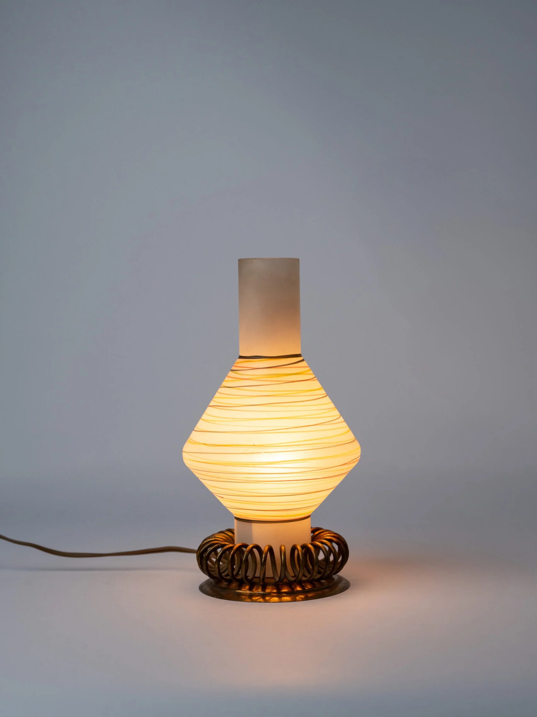 1950s small MCM atomic bedside lamp