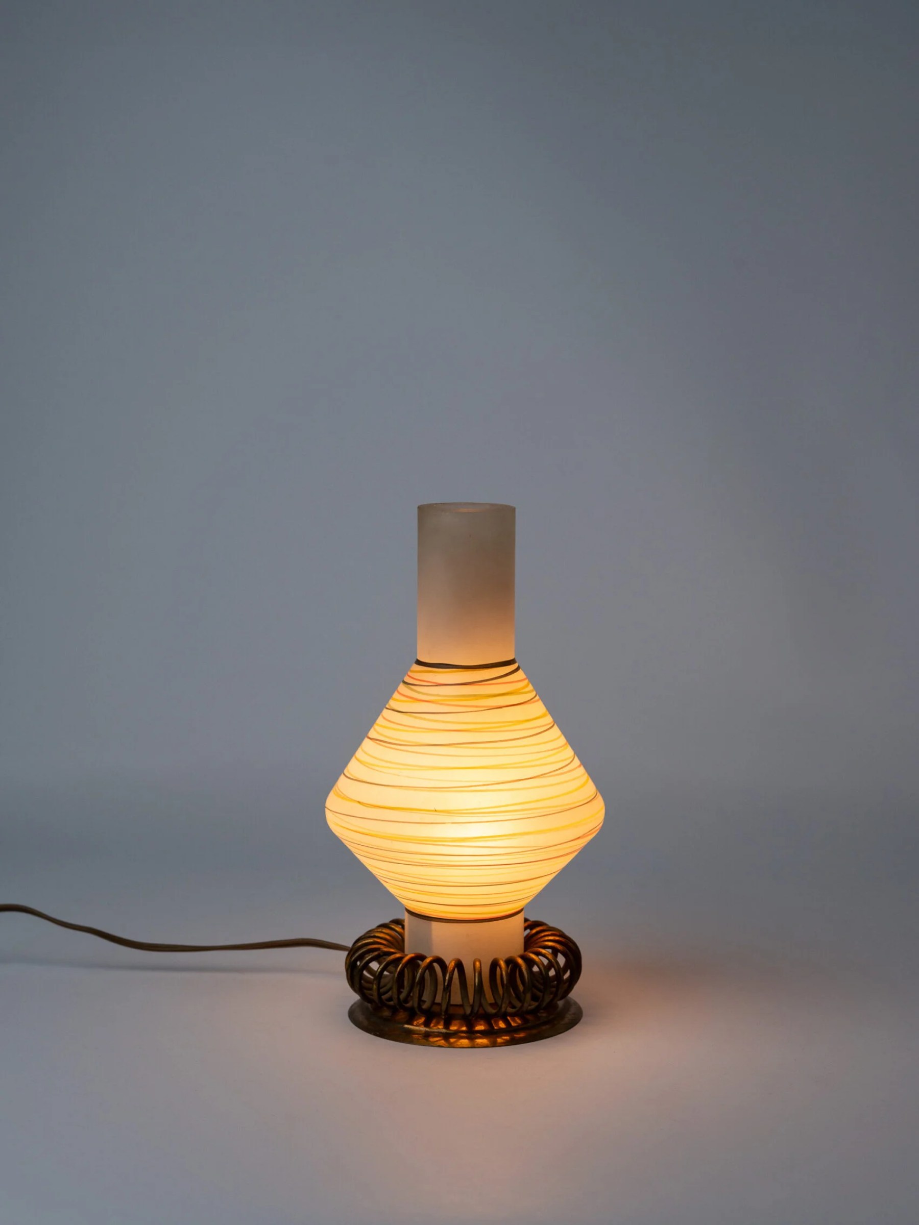1950s small MCM atomic bedside lamp