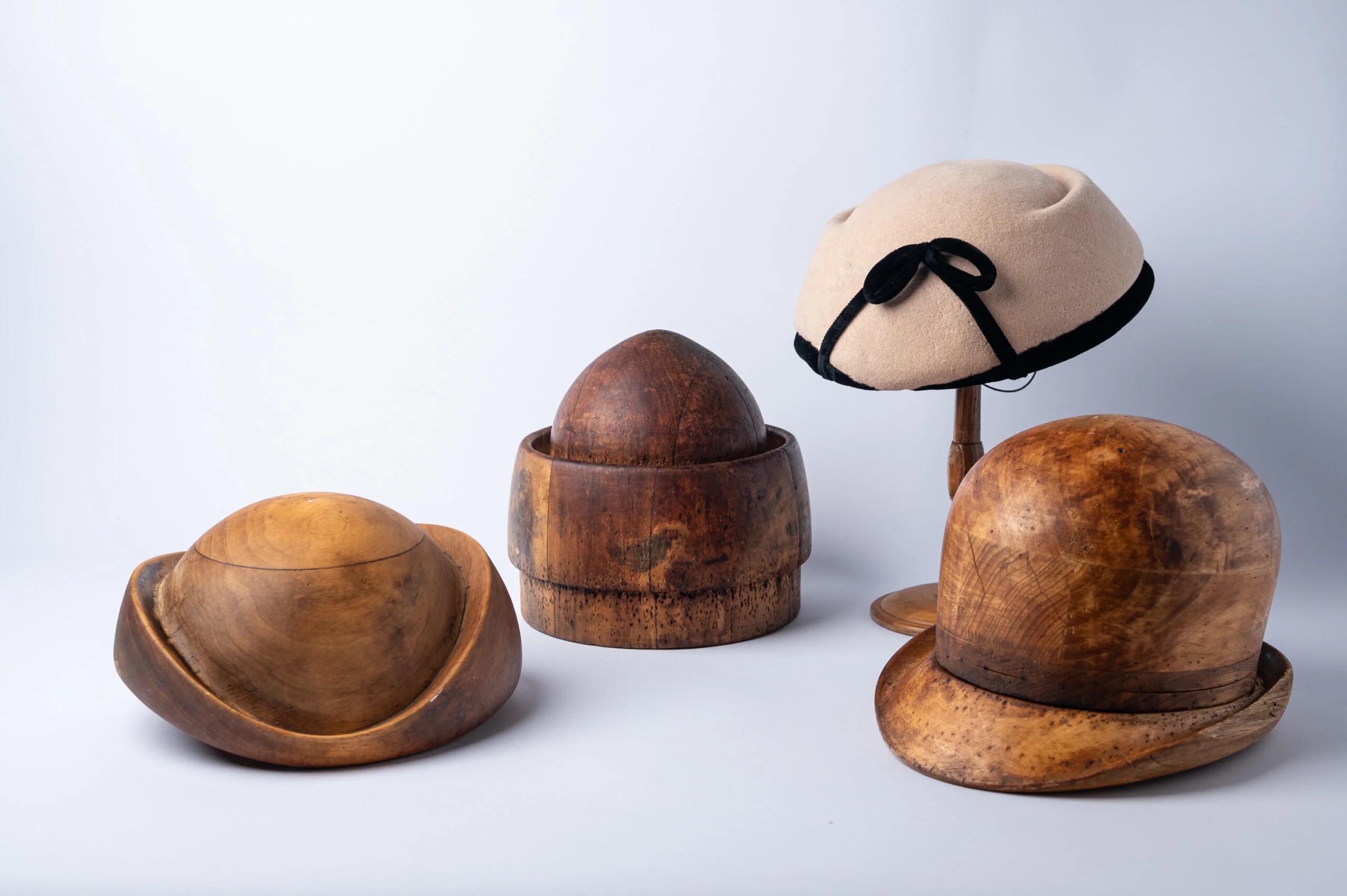 1920s antique wooden hat mold