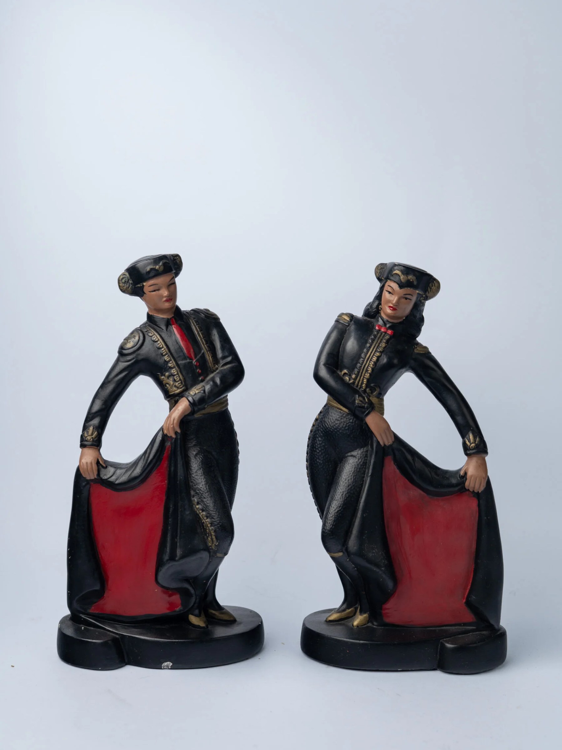 1950s Spanish couple ceramic figures