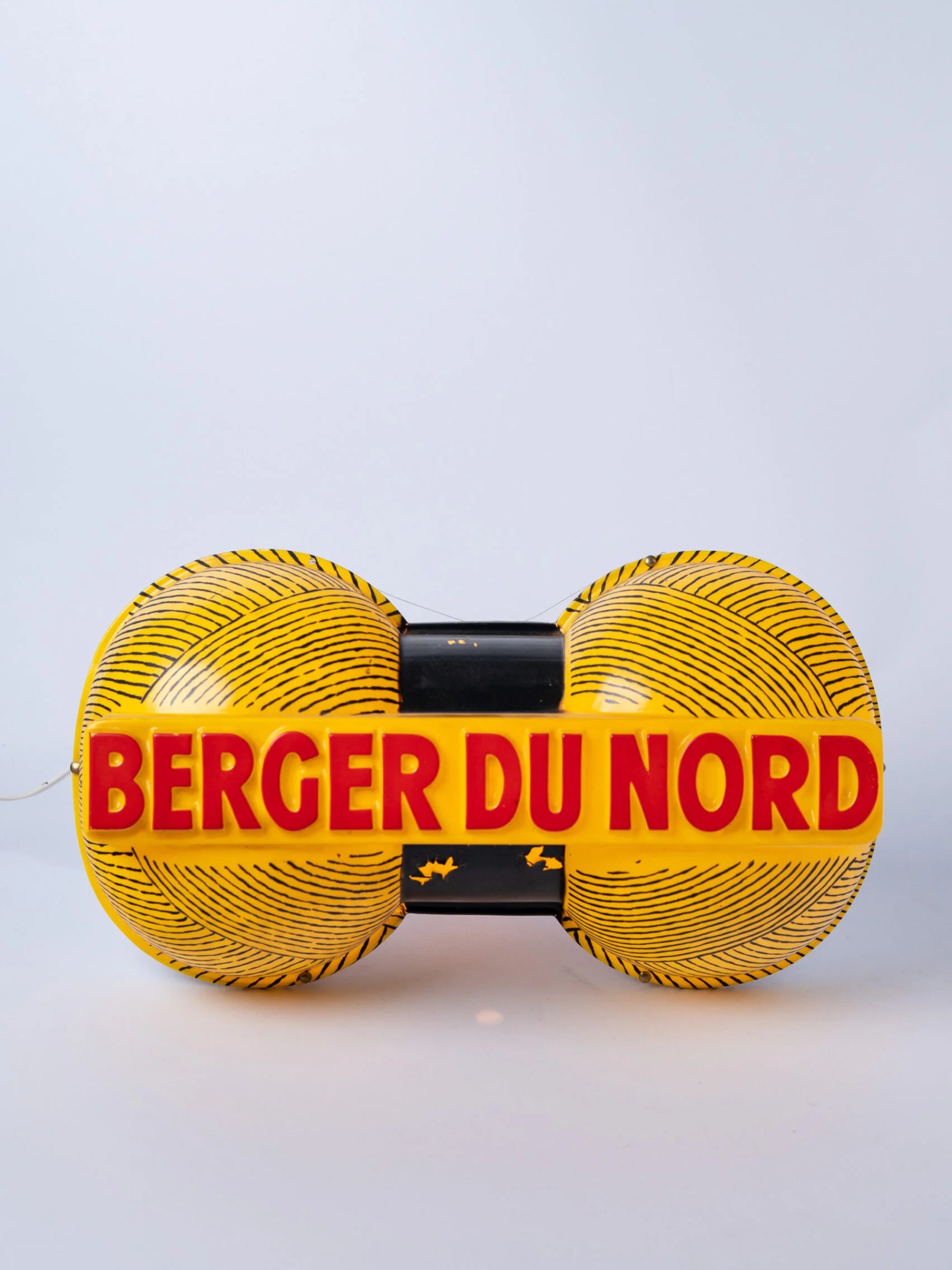 1960s ‘Berger Du Nord’ yarn advertising lamp