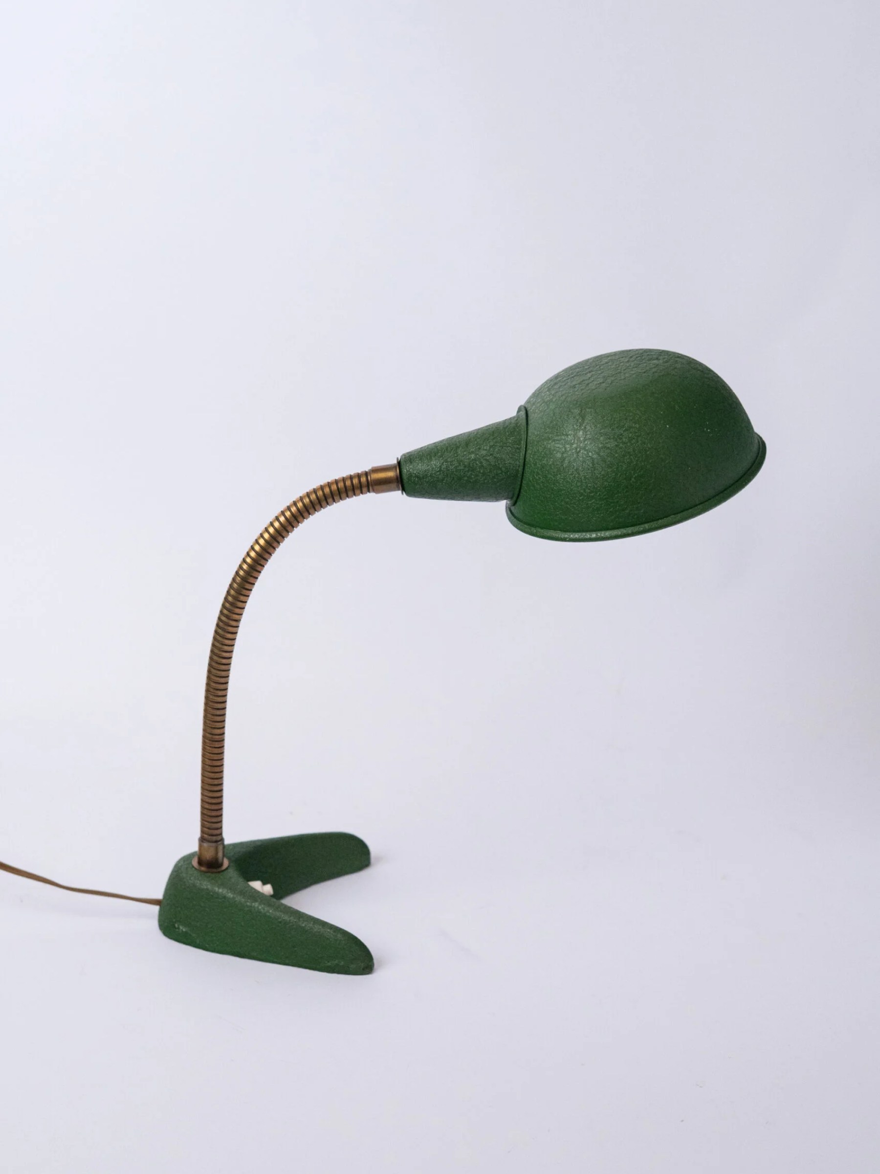1960s space age MCM olive green desk lamp