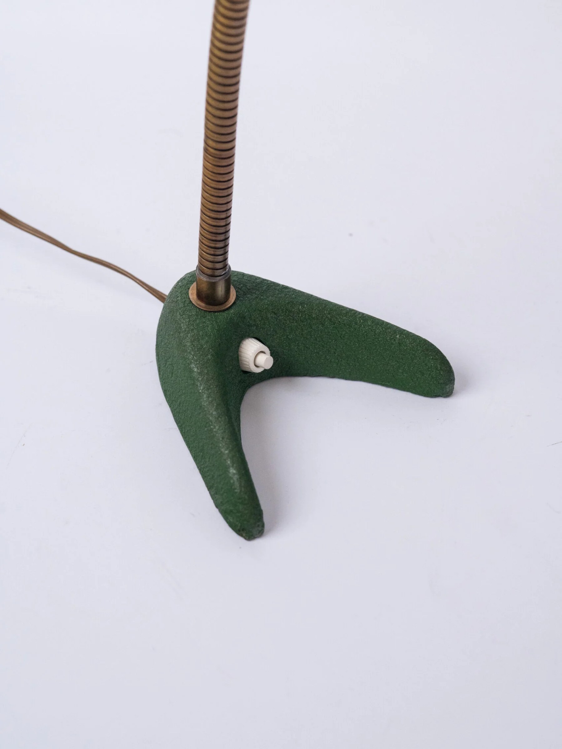 1960s space age MCM olive green desk lamp