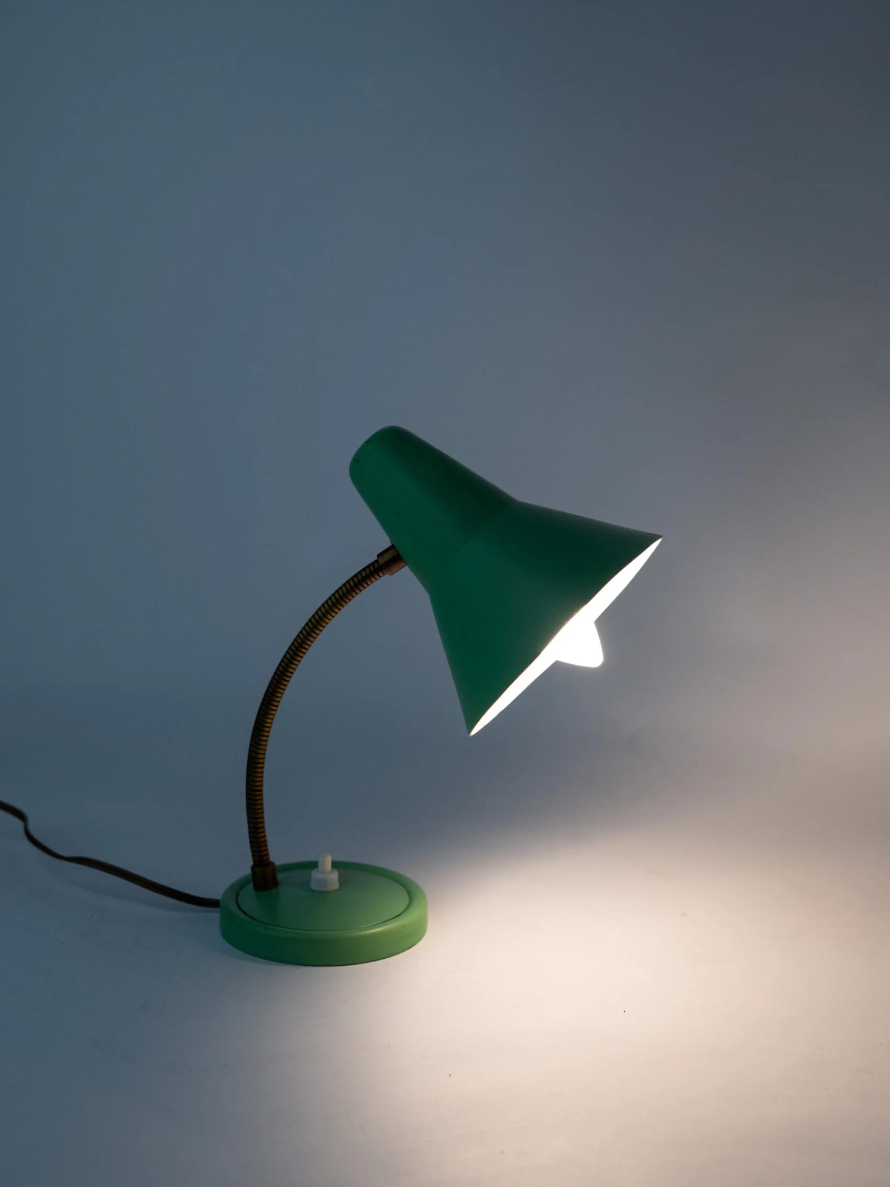 1950s ‘Soleil’ gooseneck bedside lamp