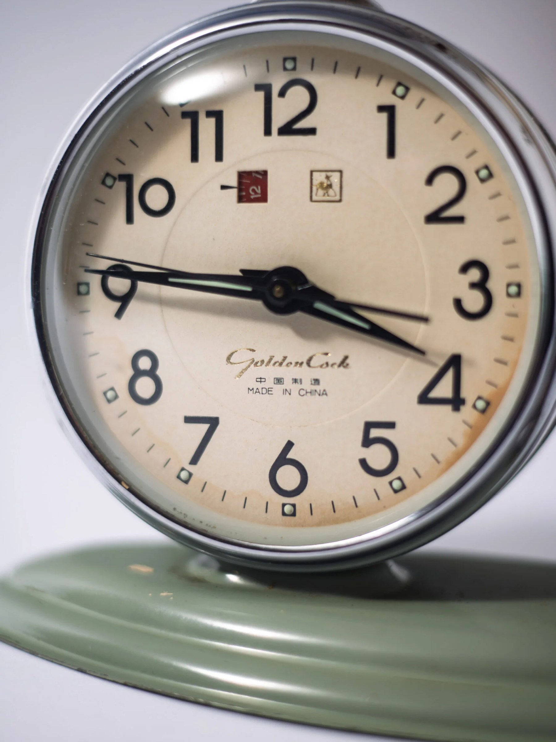 1960s ‘Golden Cock’ table clock