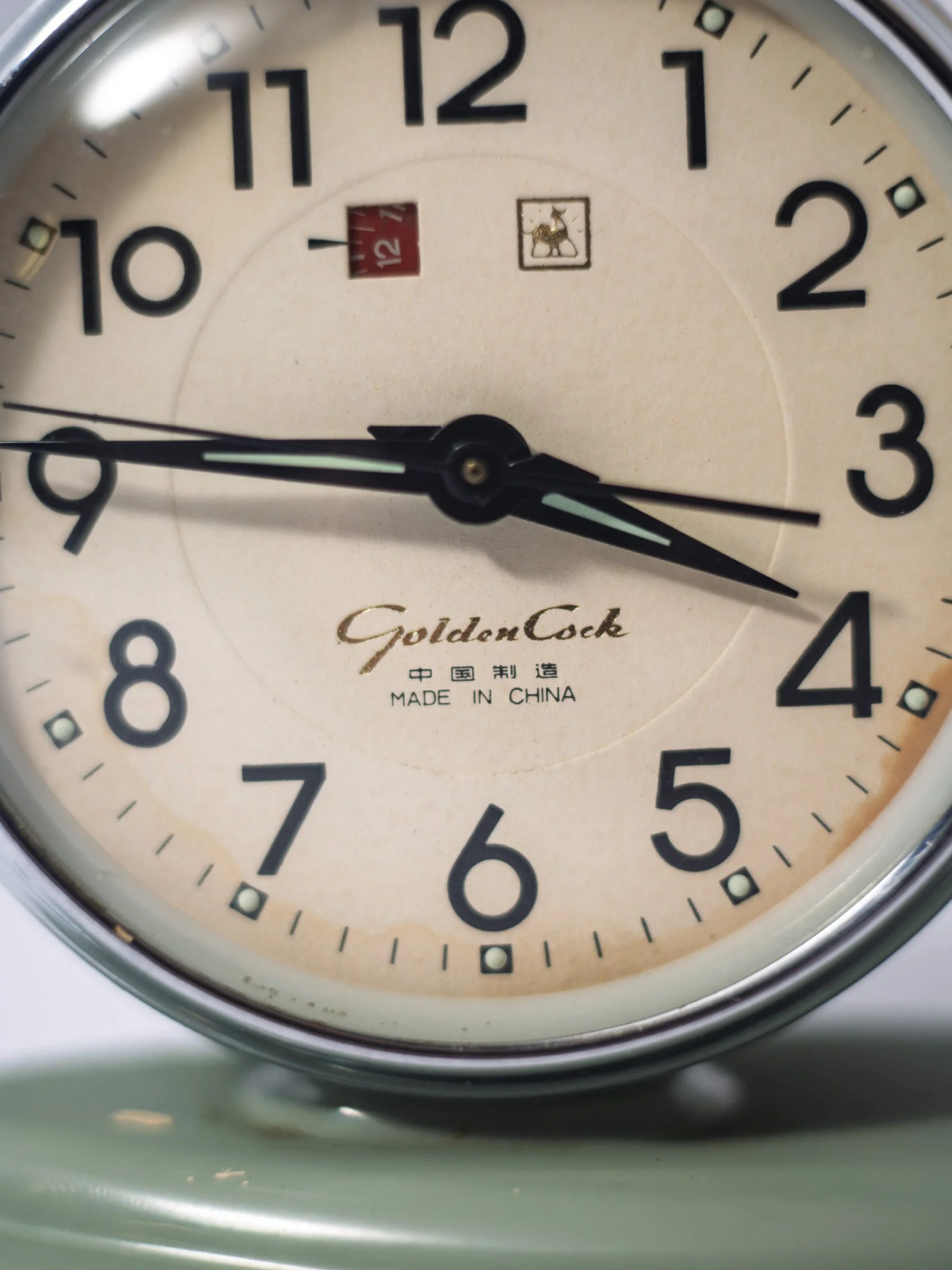 1960s ‘Golden Cock’ table clock