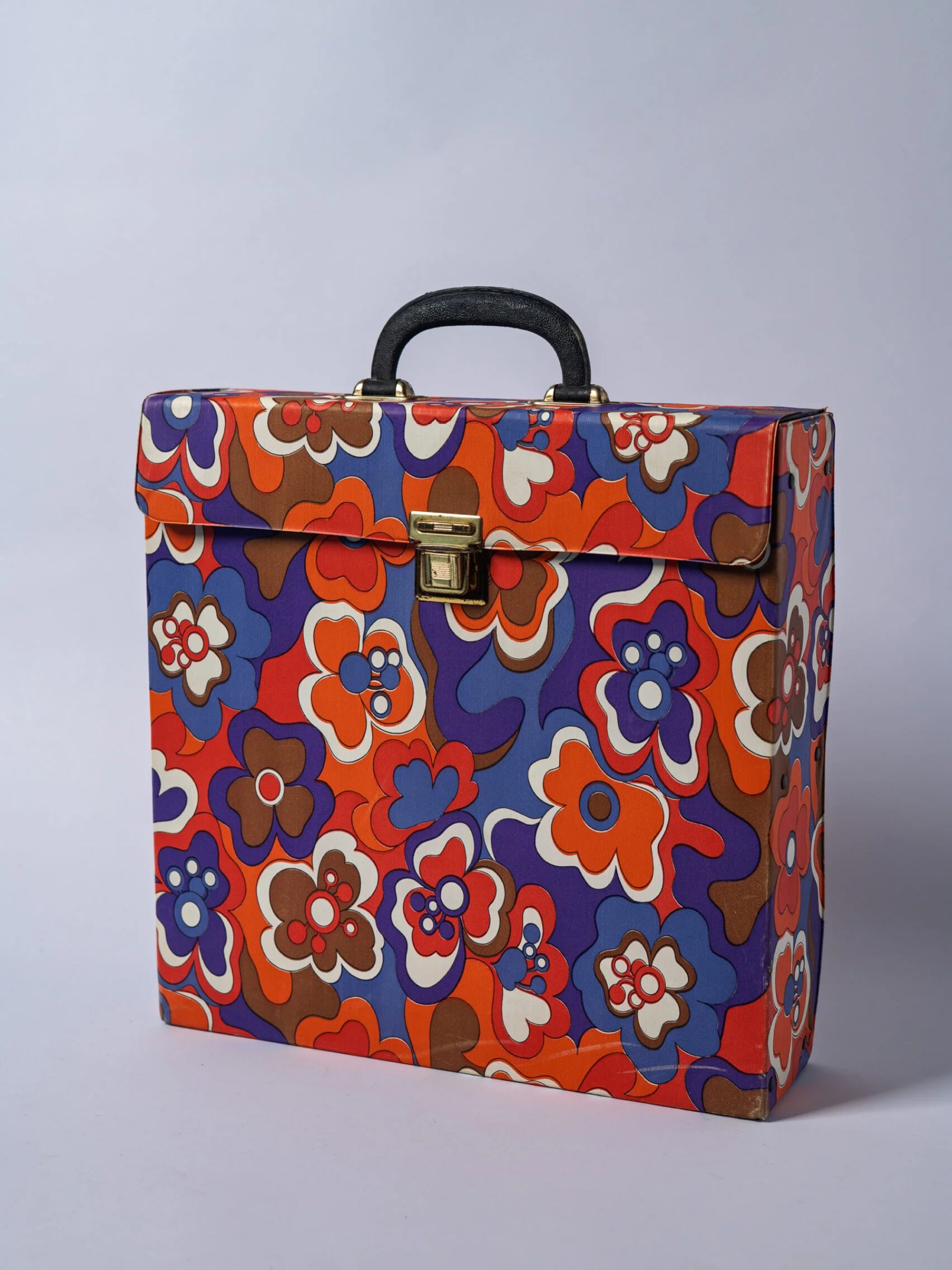 1960s ‘Psychedelic’ 33rpm record carrying case /storage box